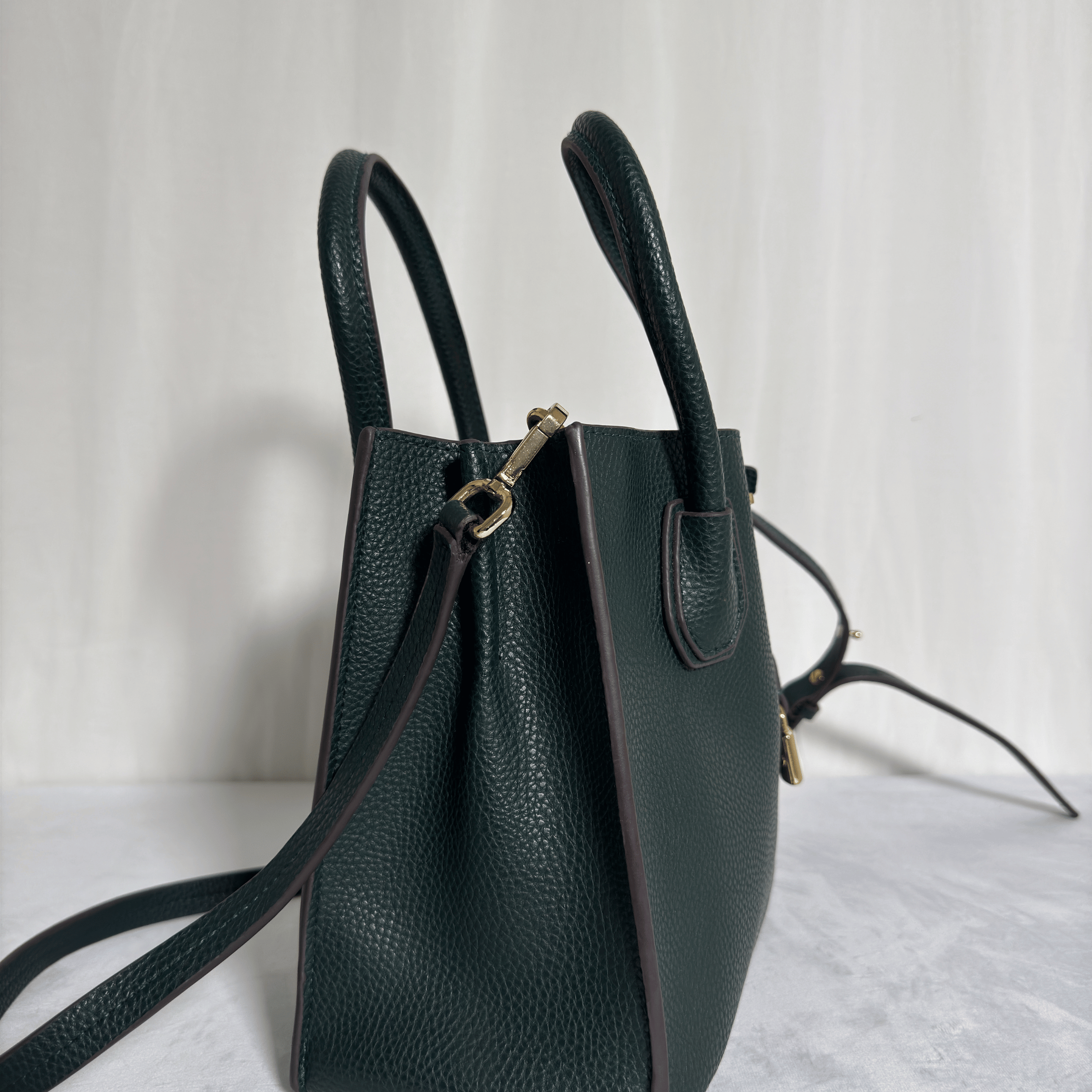 MICHAEL KORS -SAC MERCER - CUIR GRAINÉ VERT SAPIN