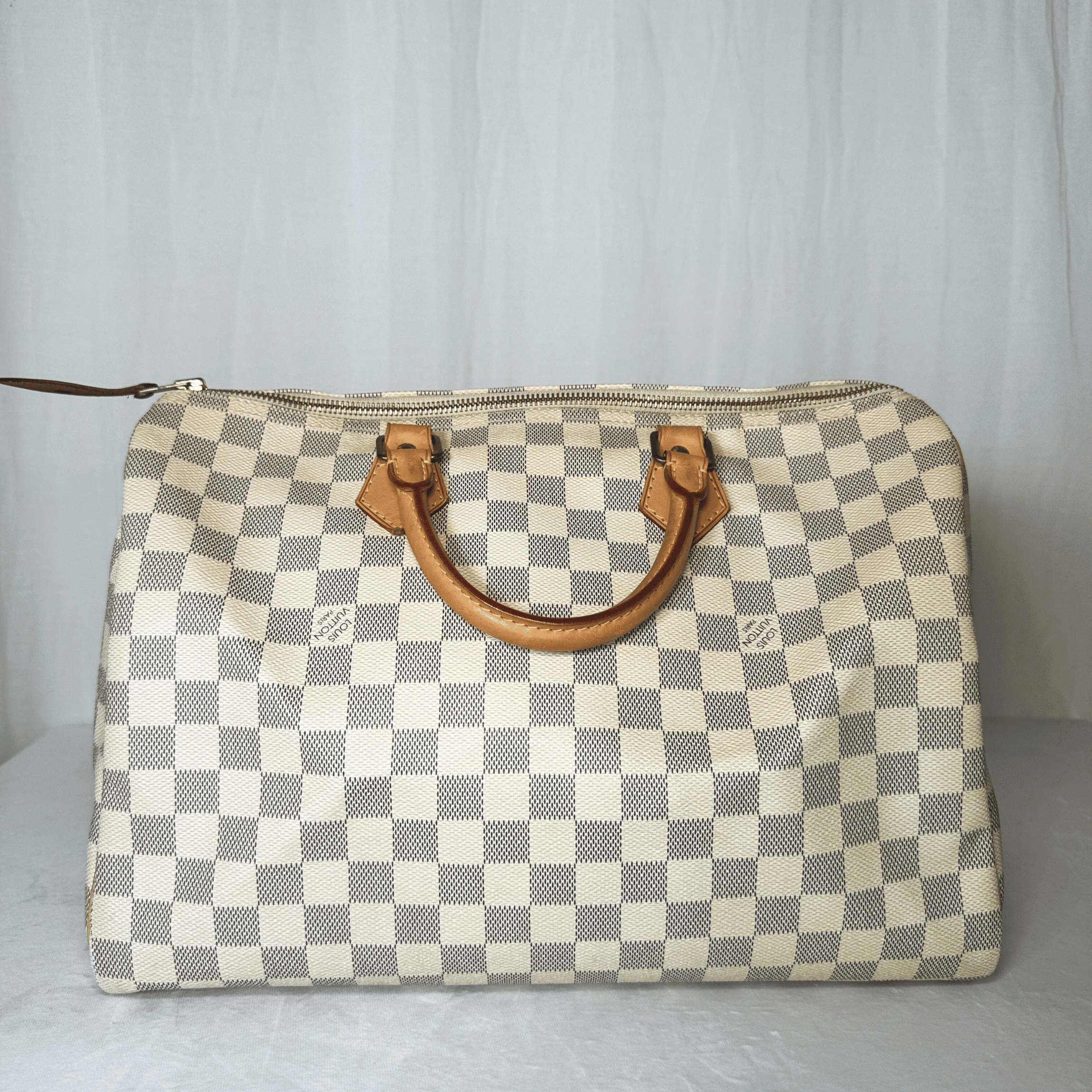 SAC LOUIS VUITTON SPEEDY 35 TOILE DAMIER AZUR VINTAGE - La Belle Boutique