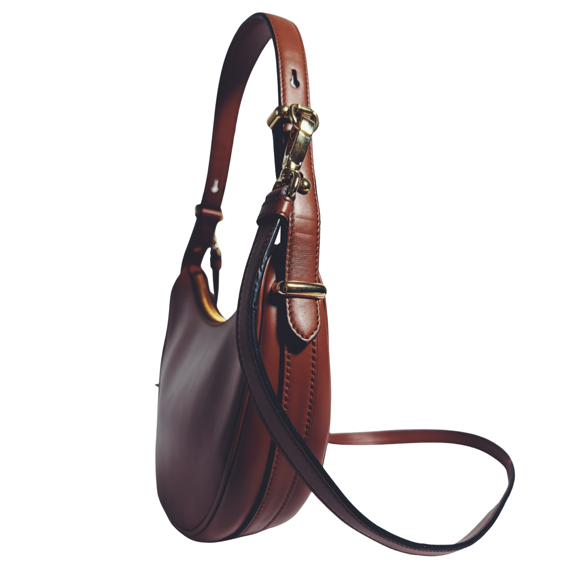 Sac Prada Arqué – Cuir cognac