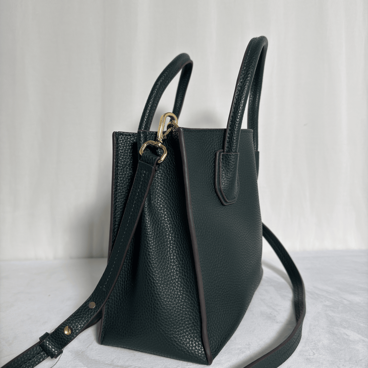 MICHAEL KORS -SAC MERCER - CUIR GRAINÉ VERT SAPIN - La Belle Boutique