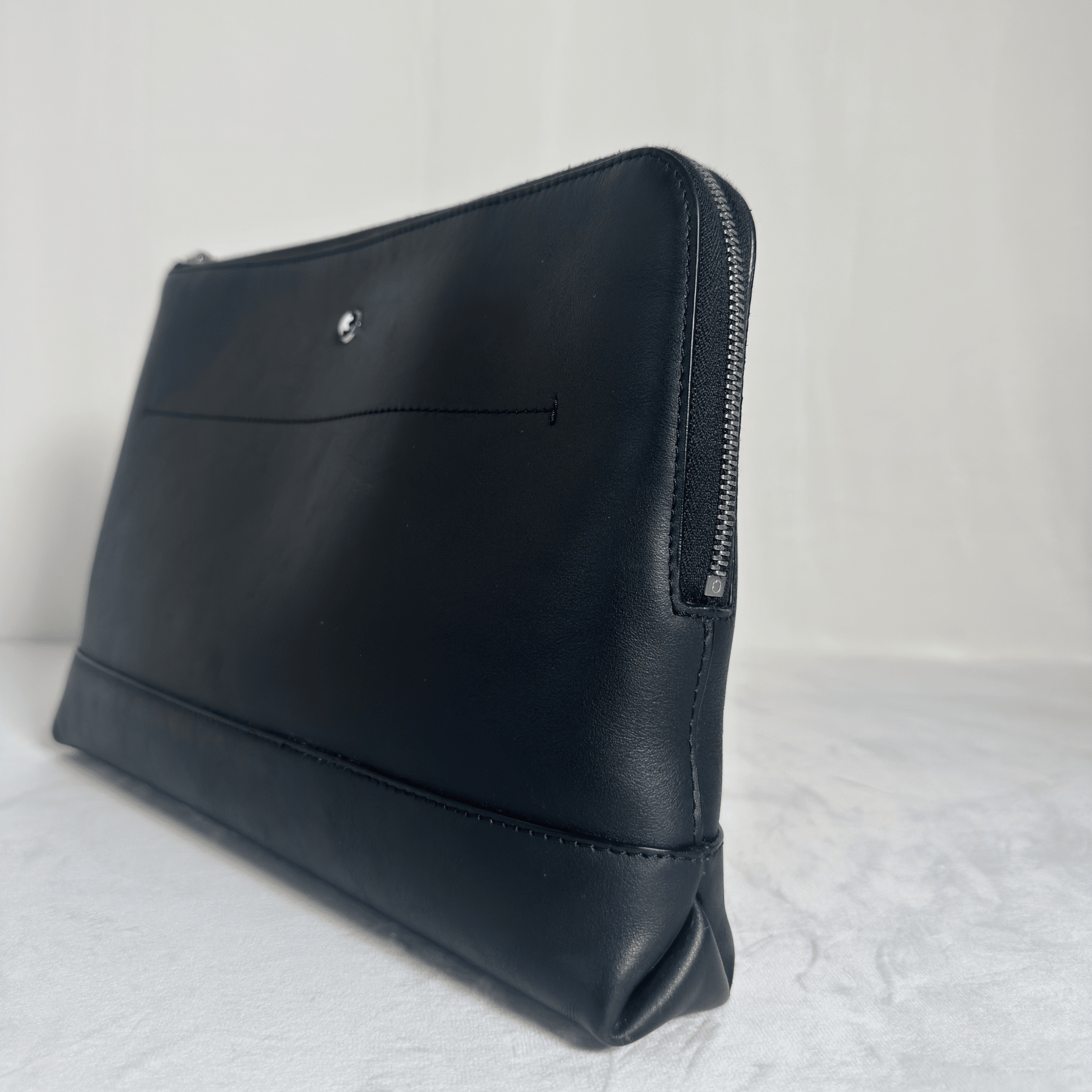 POCHETTE MONTBLANC MEISTERSTUCK SELECTION SOFT - CUIR LISSE NOIR - La Belle Boutique