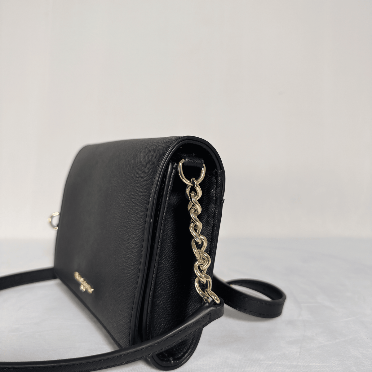 KARL LAGERFELD PARIS - SAC WALLET ON CHAIN - CUIR SAFFIANO NOIR - La Belle Boutique