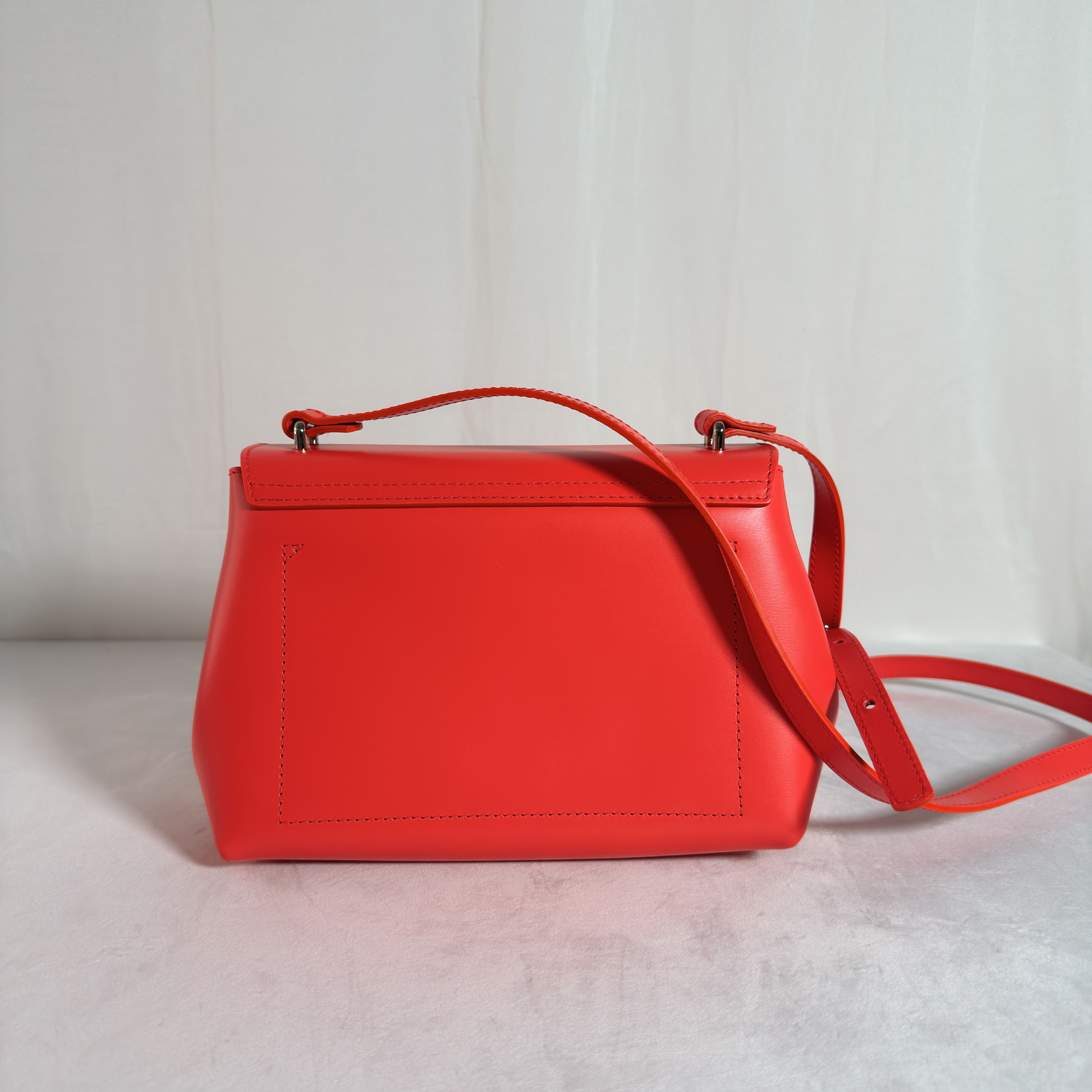 SAC LONGCHAMP LE ROSEAU BOX - CUIR LISSE COQUELICOT