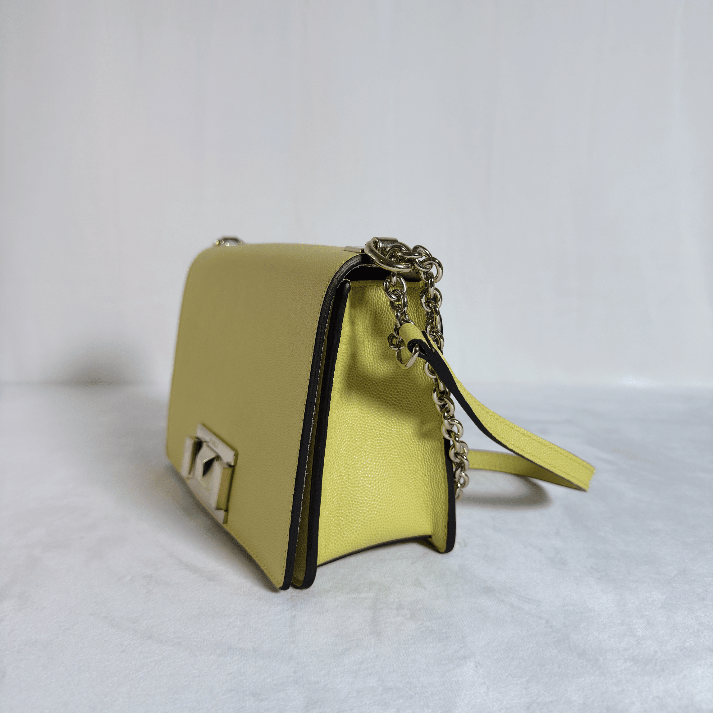 SAC BANDOULIERE FURLA MIMI CROSSBODY S - CUIR GRAINE LIME - La Belle Boutique