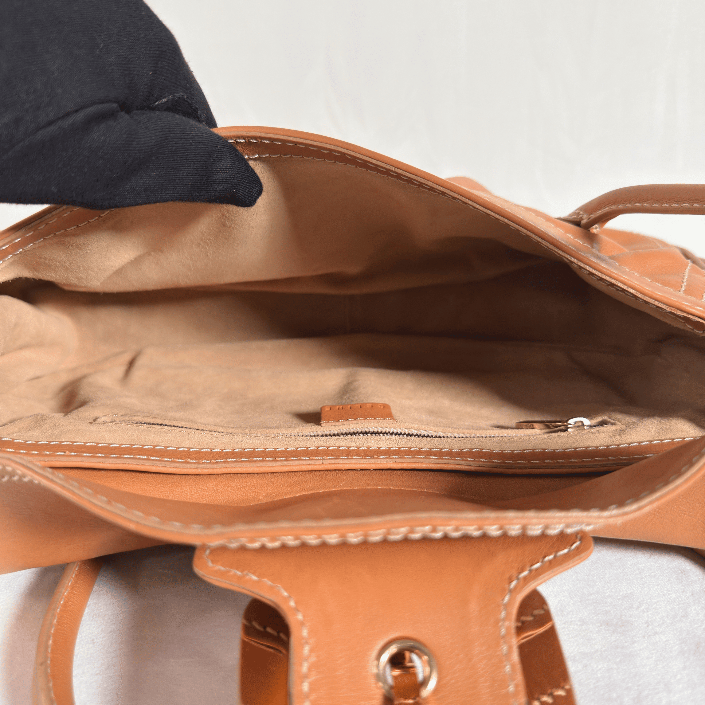 SAC CELINE BOOGIE BAG - CUIR LISSE CAMEL - VINTAGE - La Belle Boutique