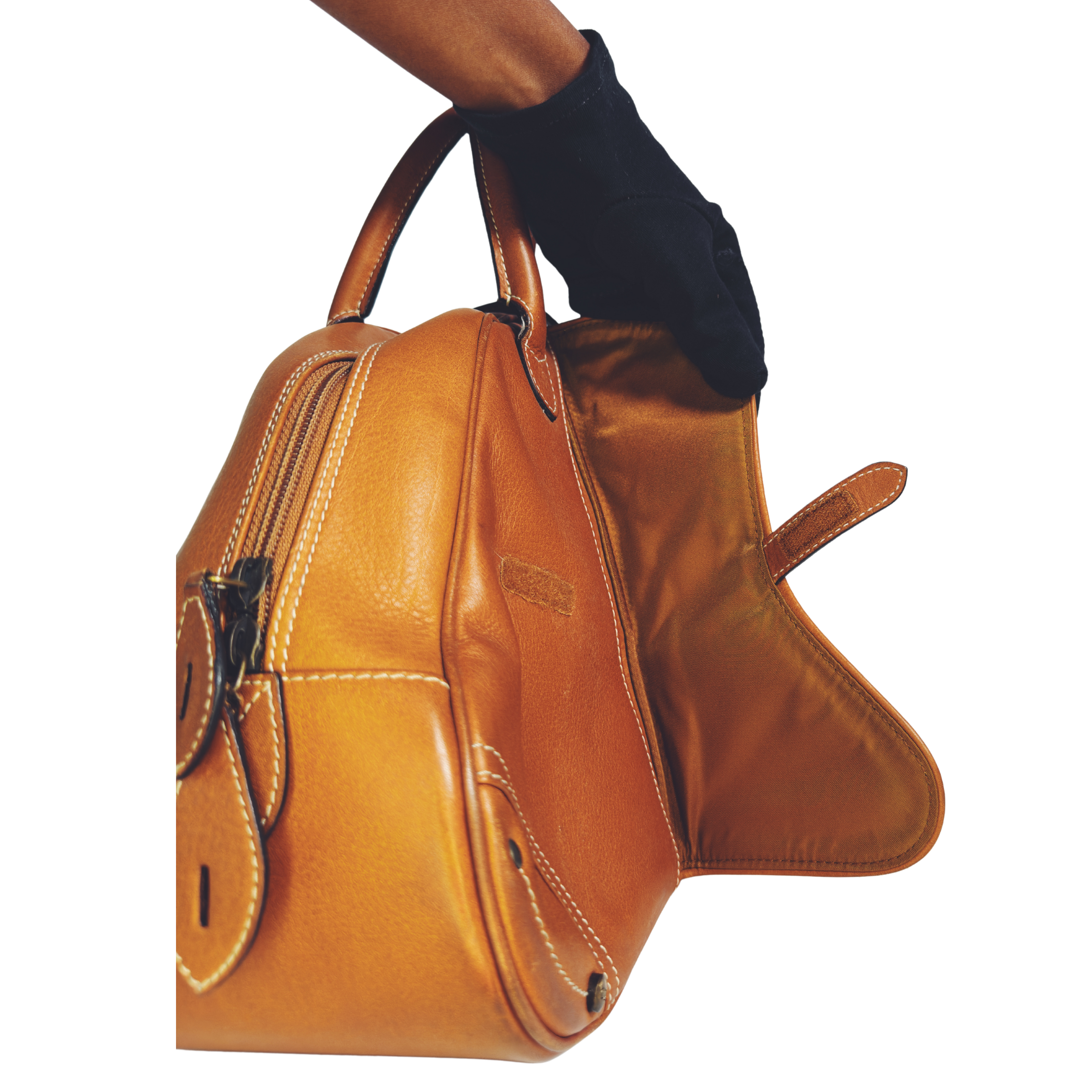 Sac à main Dior Double Saddle Bowling – Cuir cognac