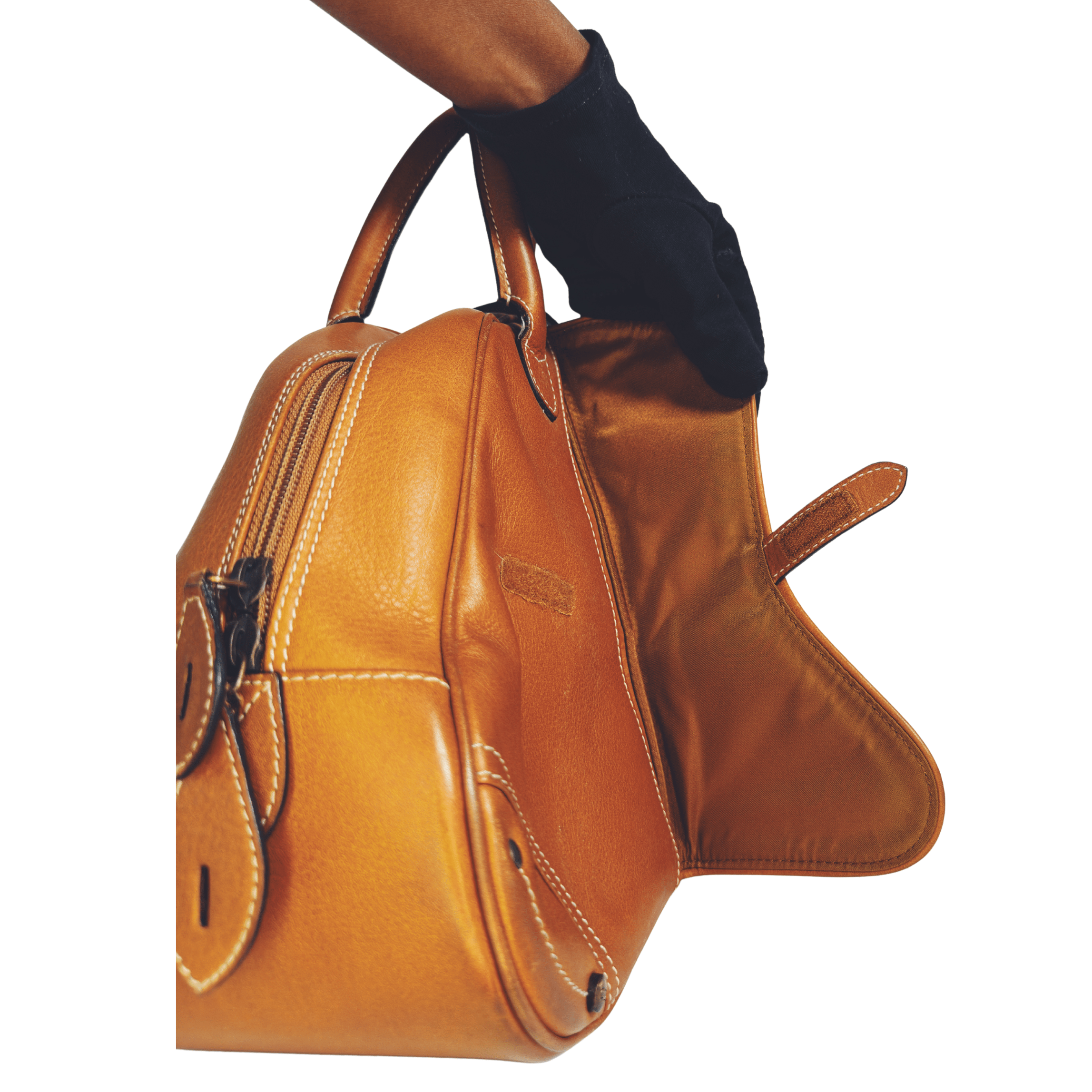 Sac à main Dior Double Saddle Bowling – Cuir cognac - La Belle Boutique