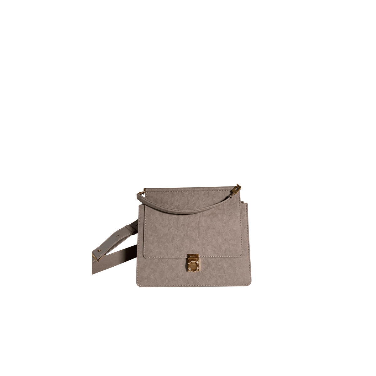POLENE - SAC NUMERO SEPT - CUIR GRAINE TAUPE - La Belle Boutique