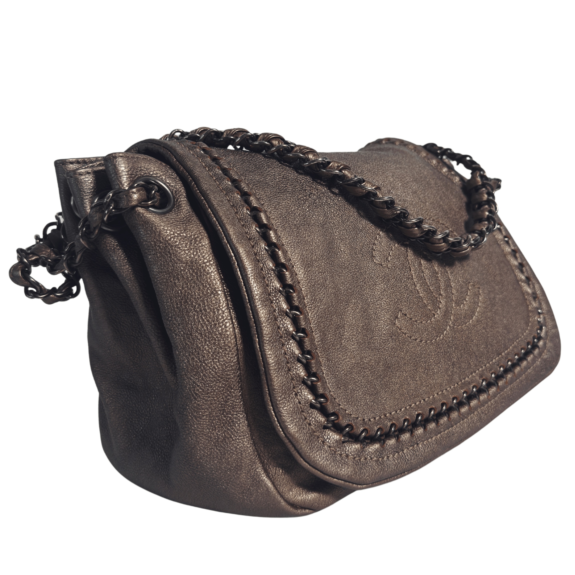 Chanel Luxe Ligne Accordion Flap | Cuir Bronze Vieilli - La Belle Boutique