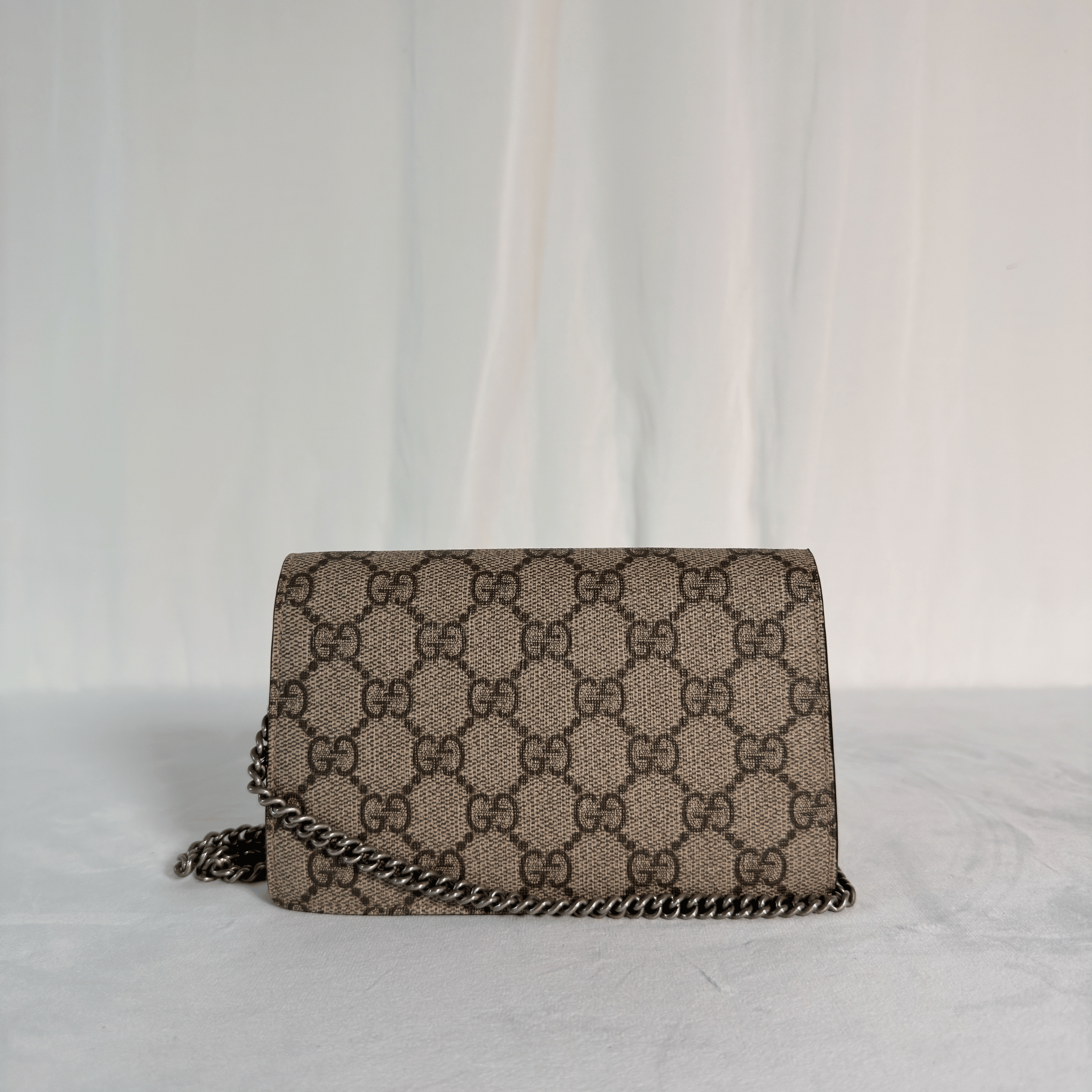 GUCCI - SAC DIONYSUS SUPER MINI - TOILE GG SUPREME / DAIM - BEIGE EBENE