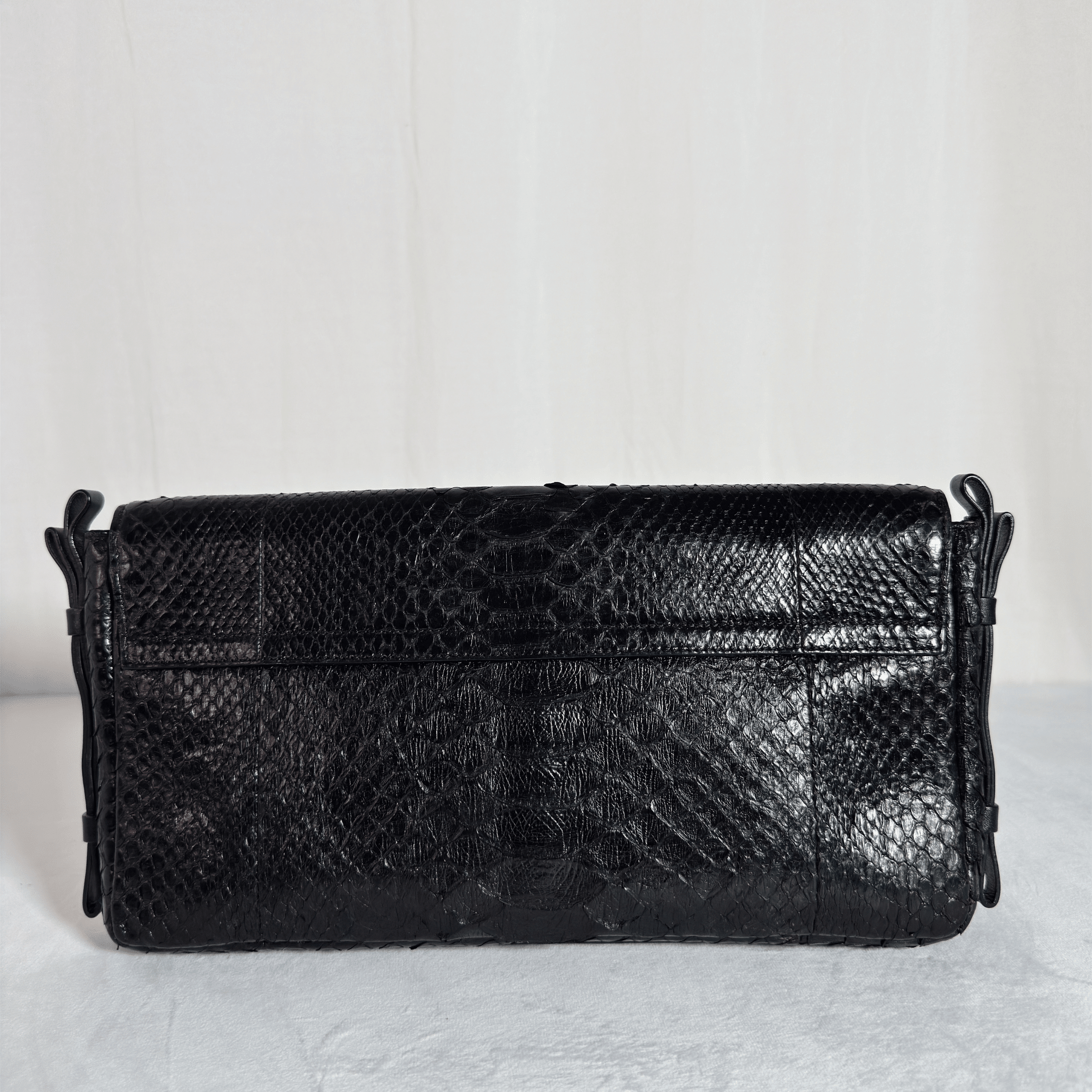CHLOE - ELSIE POCHETTE - PYTHON EMBOSSE NOIR - La Belle Boutique