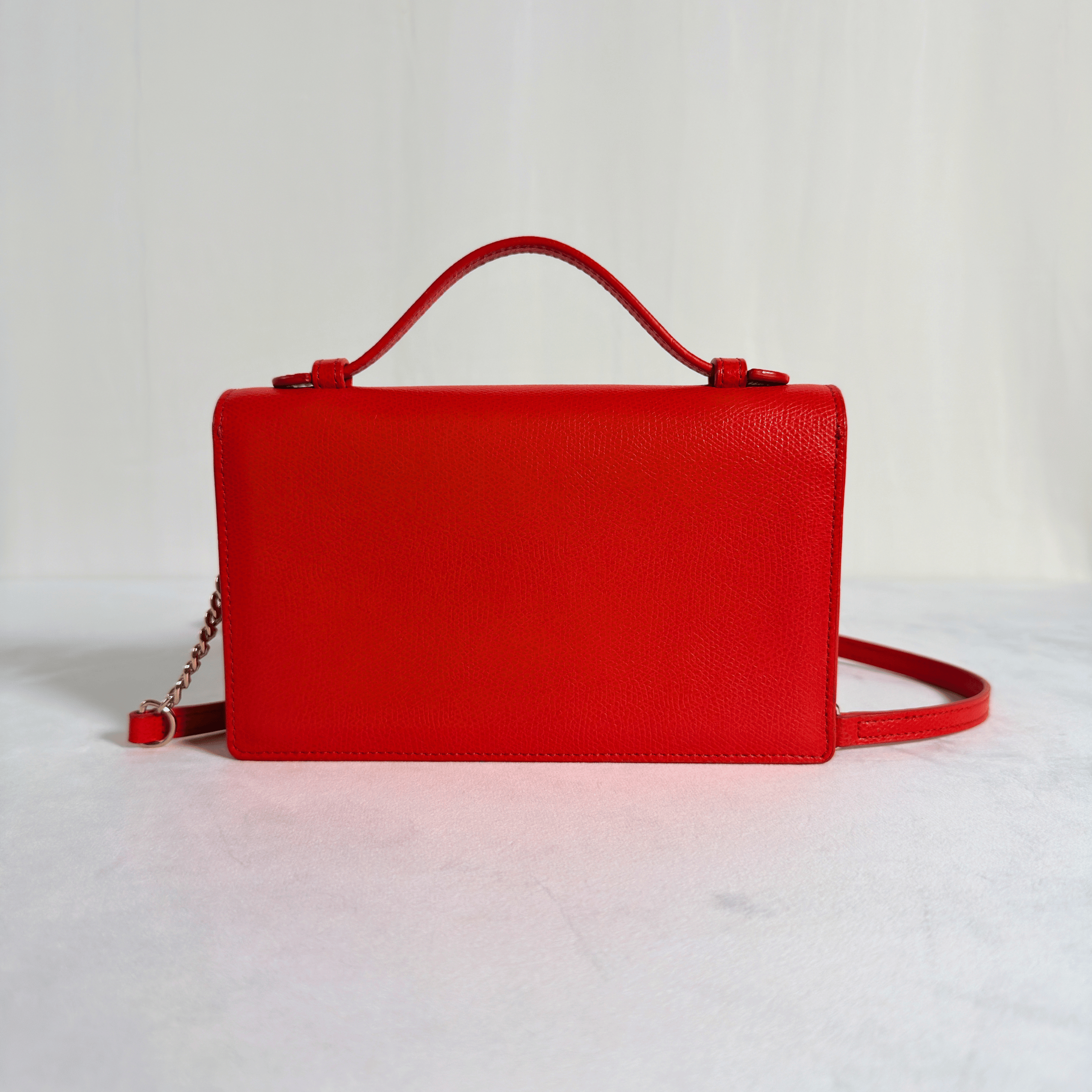 FURLA - MINI BAG - CUIR GRAINE ROUGE
