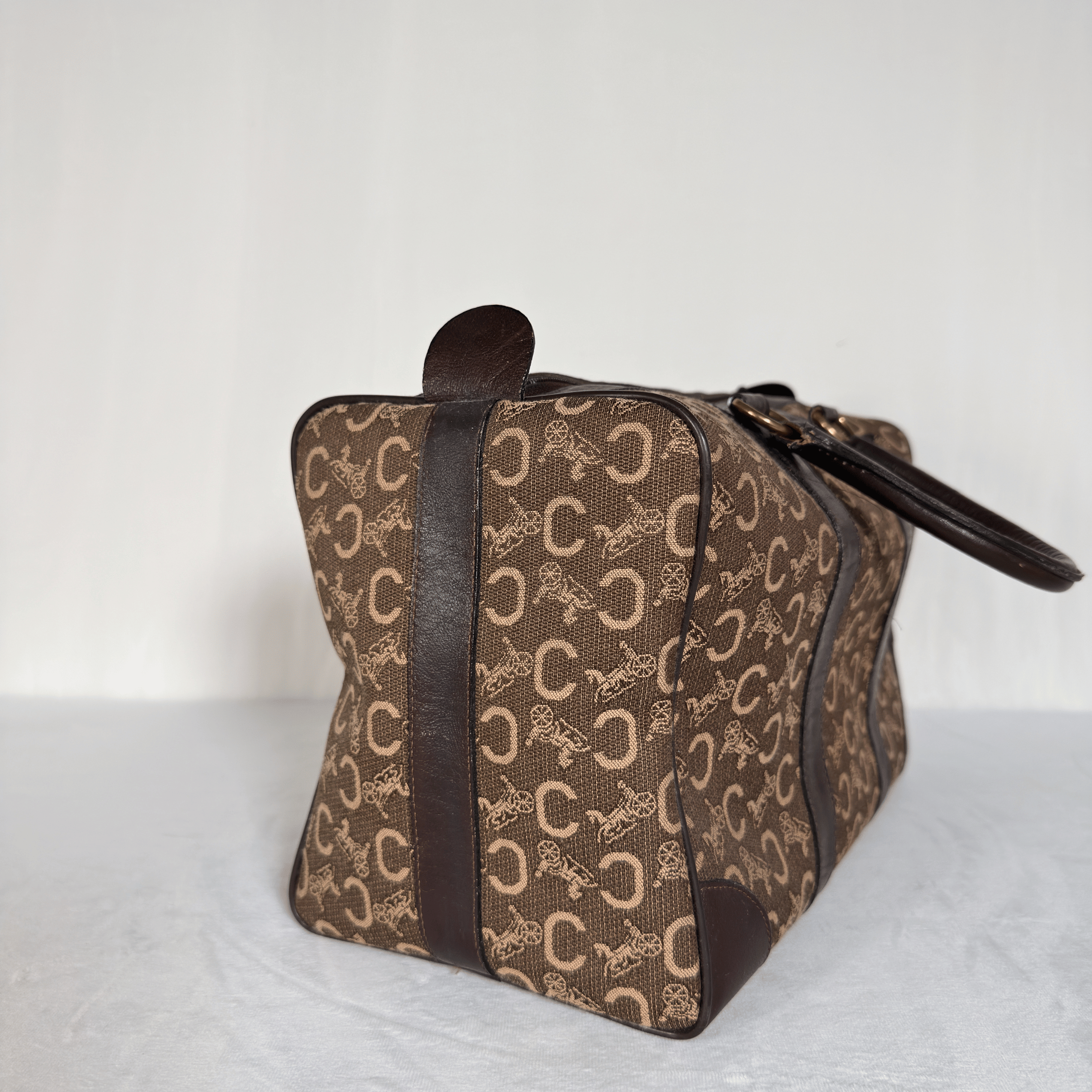 CELINE - SAC BOWLING VINTAGE TOILE JACQUARD CARRIAGE