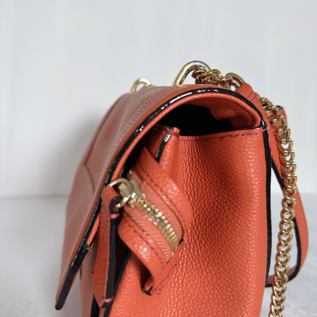 LANCEL - NINON S - CUIR GRAINÉ TERRACOTTA