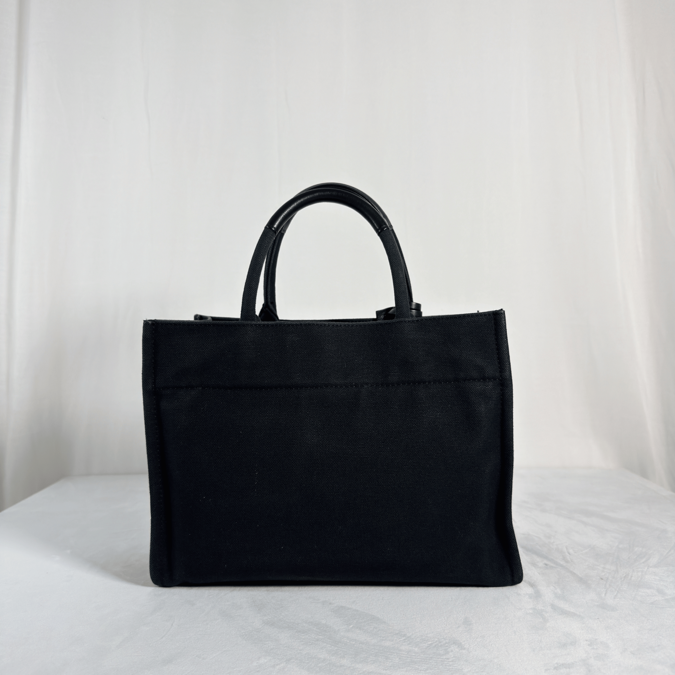 VERSACE - LA MEDUSA LARGE CANVAS TOTE - NOIR ET OR
