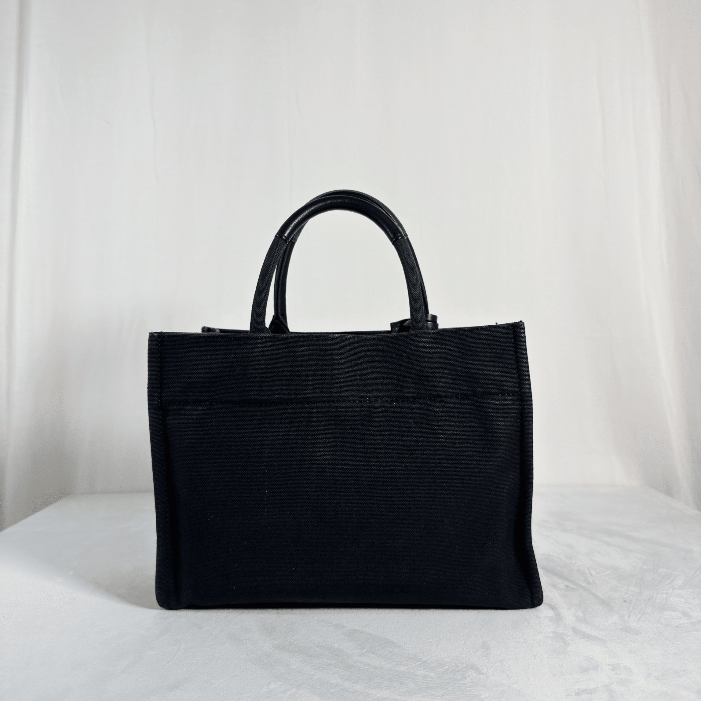 VERSACE - LA MEDUSA SMALL CANVAS TOTE - NOIR ET OR - La Belle Boutique