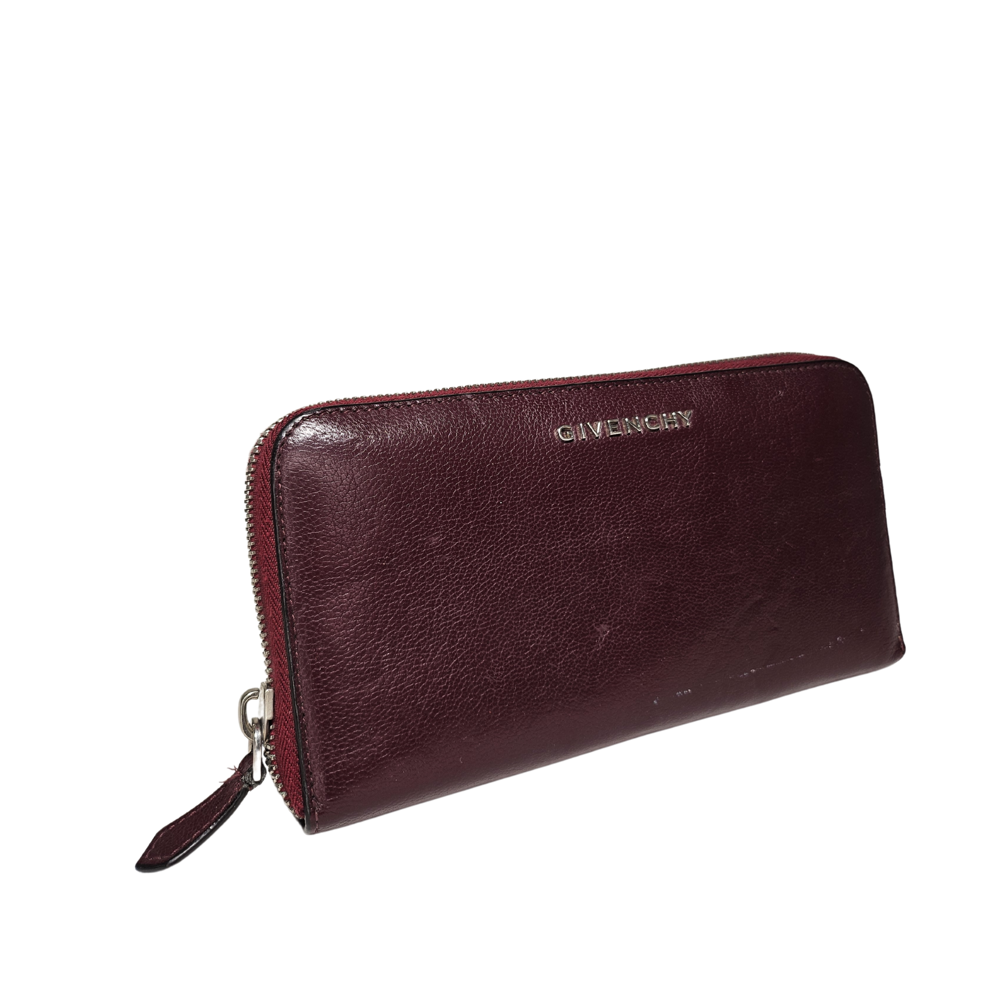 Portefeuille Givenchy en Cuir Bordeaux