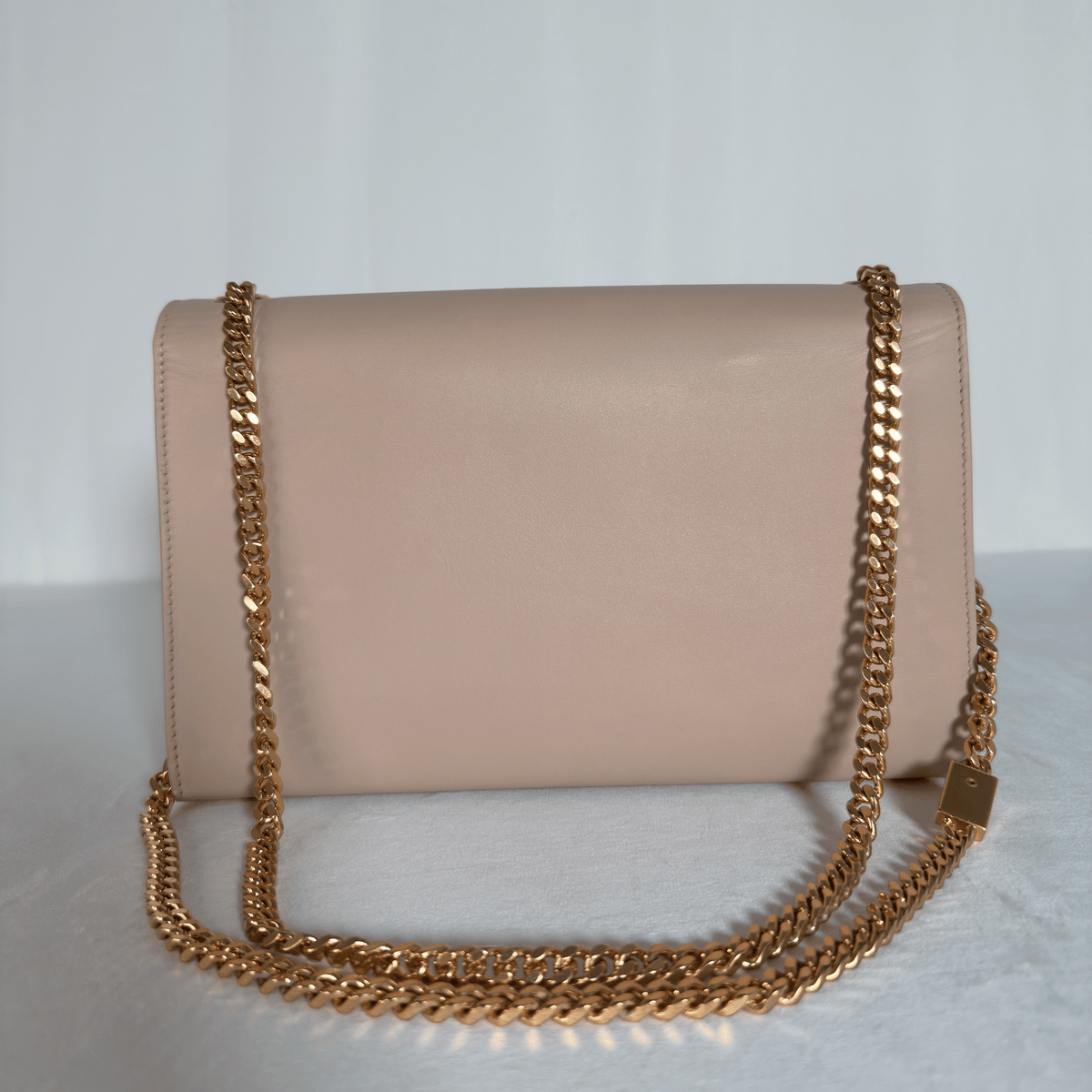SAINT LAURENT - KATE MEDIUM TASSEL - CUIR LISSE NUDE ROSE POUDRÉ
