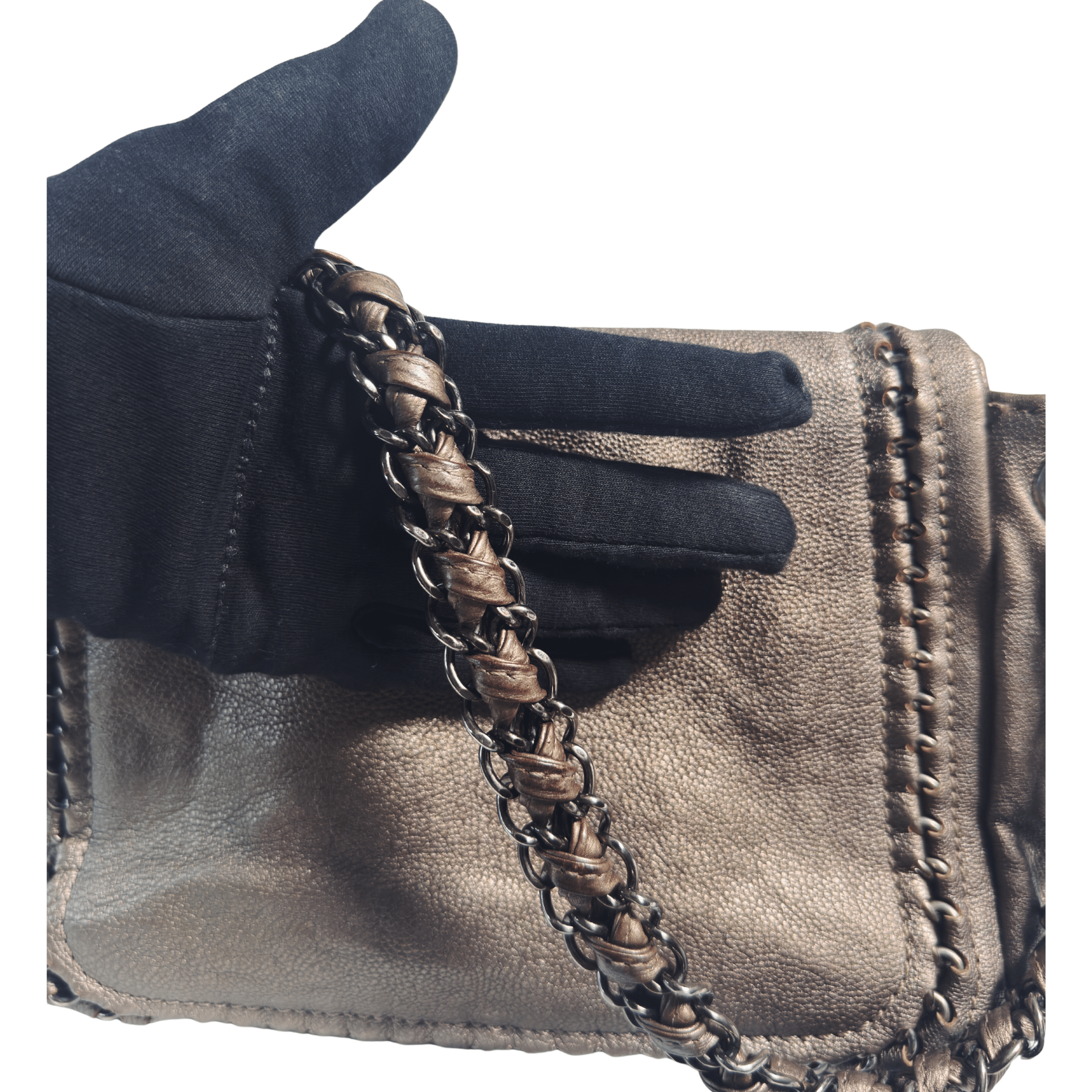 Chanel Luxe Ligne Accordion Flap | Cuir Bronze Vieilli - La Belle Boutique