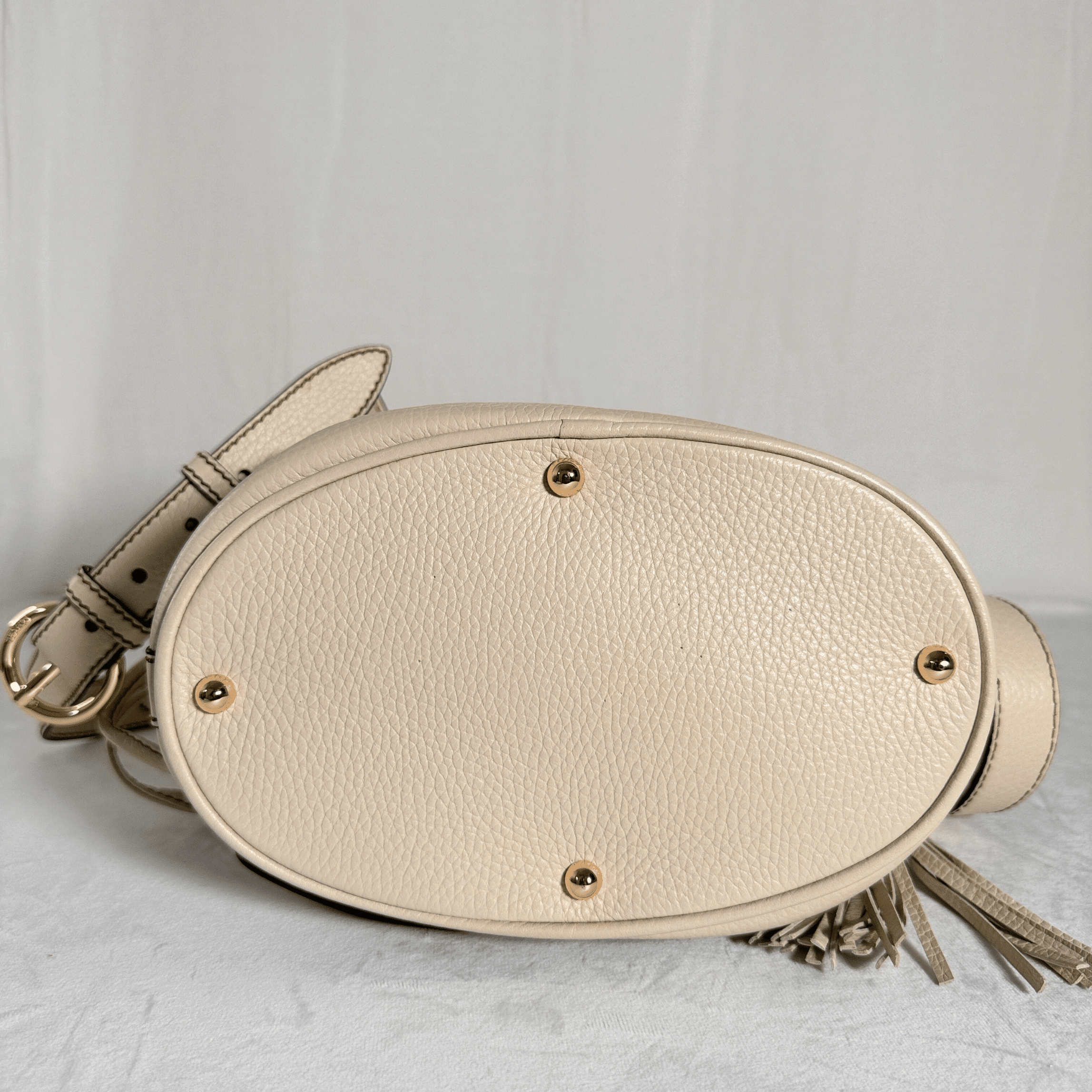 SAC SEAU LANCEL PREMIER FLIRT – TAILLE S – CUIR GRAINE CREME/ ECRU - La Belle Boutique