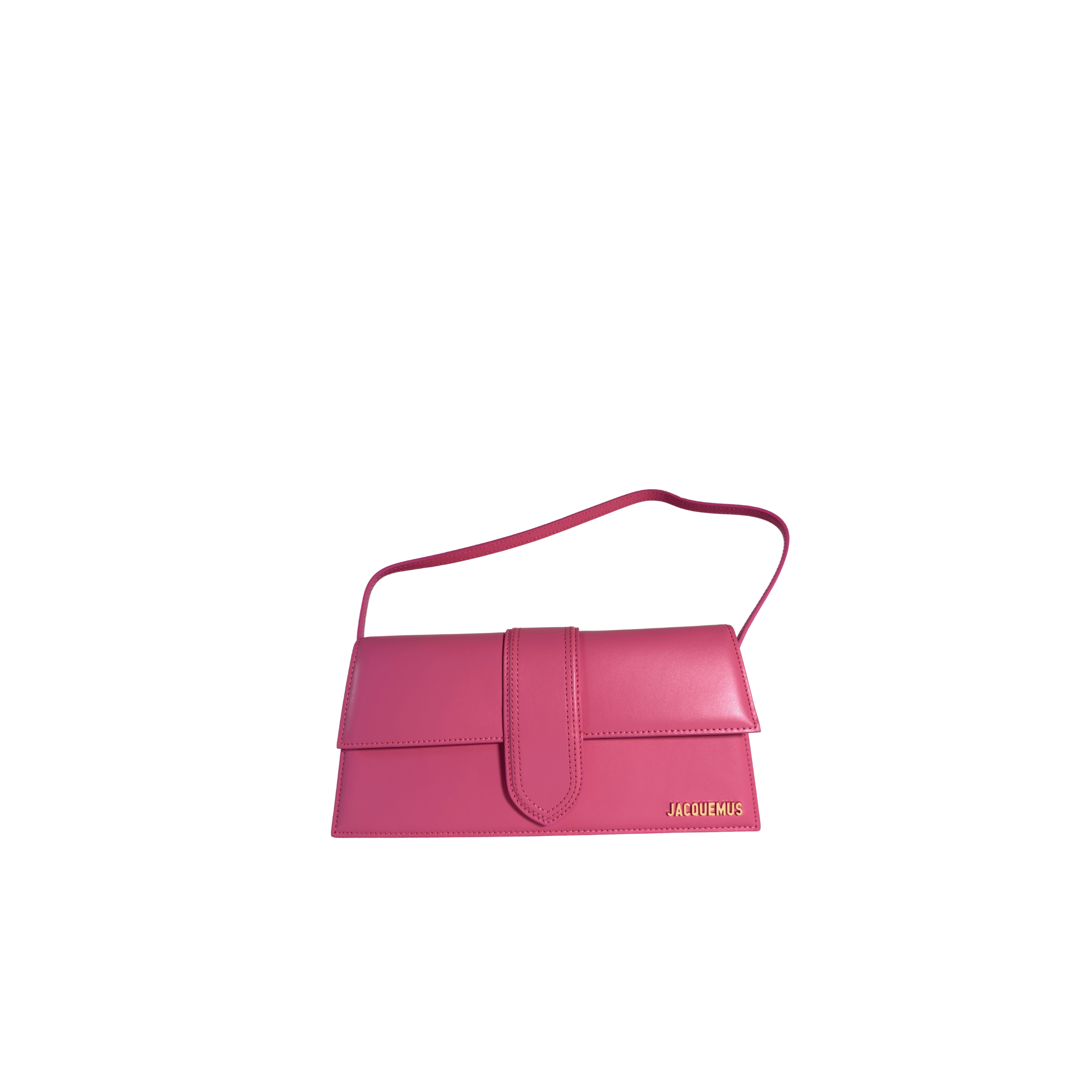 JACQUEMUS - SAC LE BAMBINO LONG - CUIR LISSE ROSE FUCHSIA - La Belle Boutique
