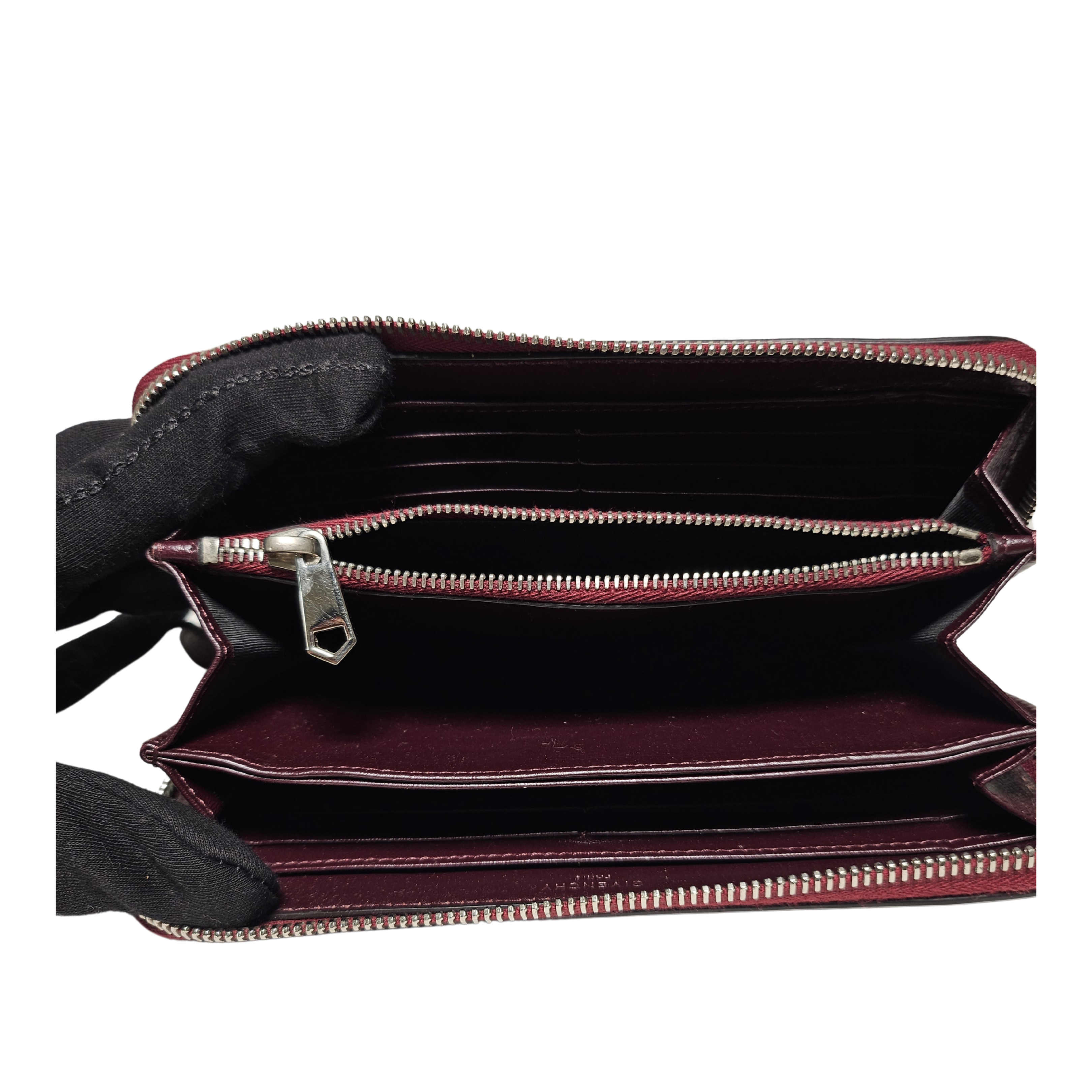Portefeuille Givenchy en Cuir Bordeaux