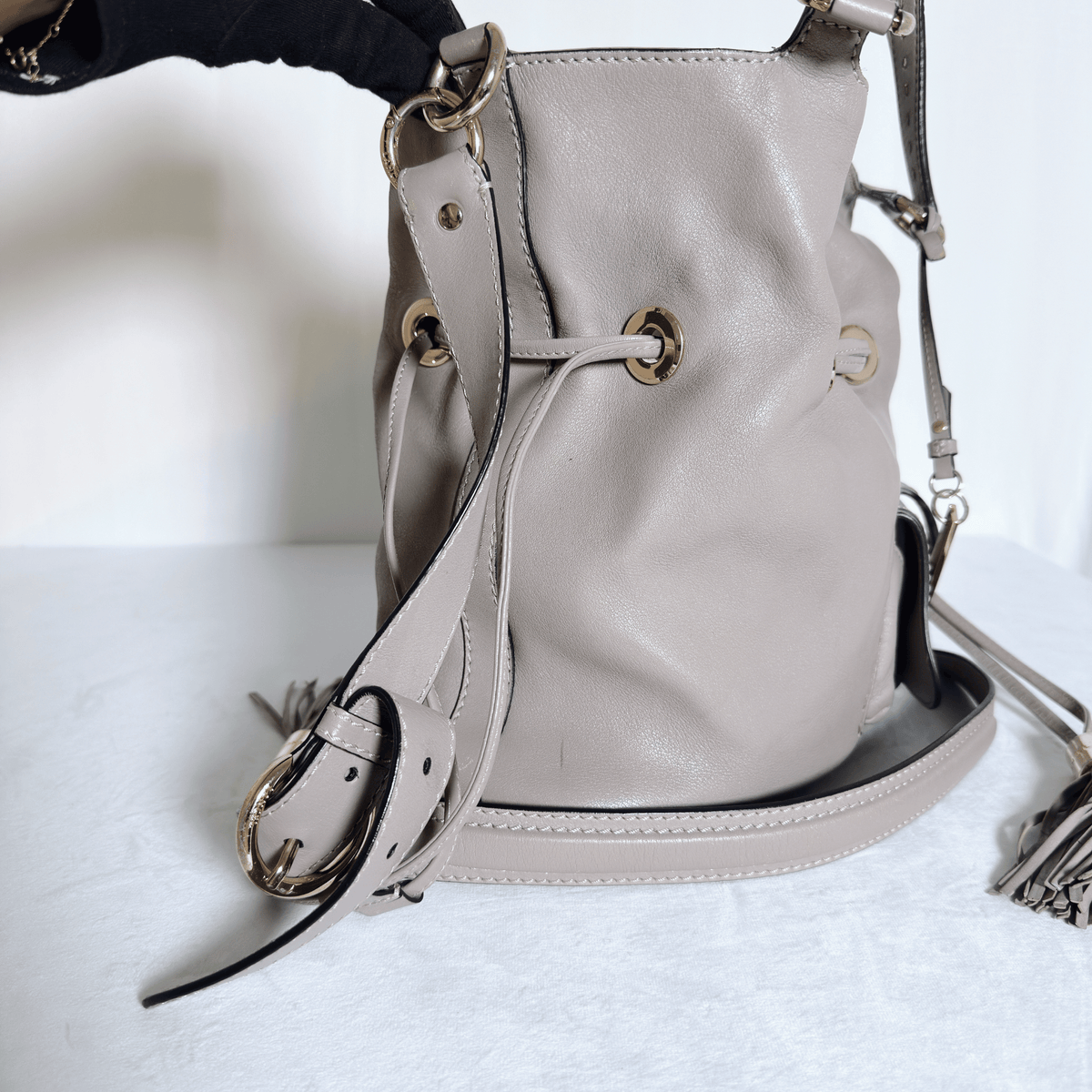 LANCEL - PREMIER FLIRT M - CUIR LISSE GRIS