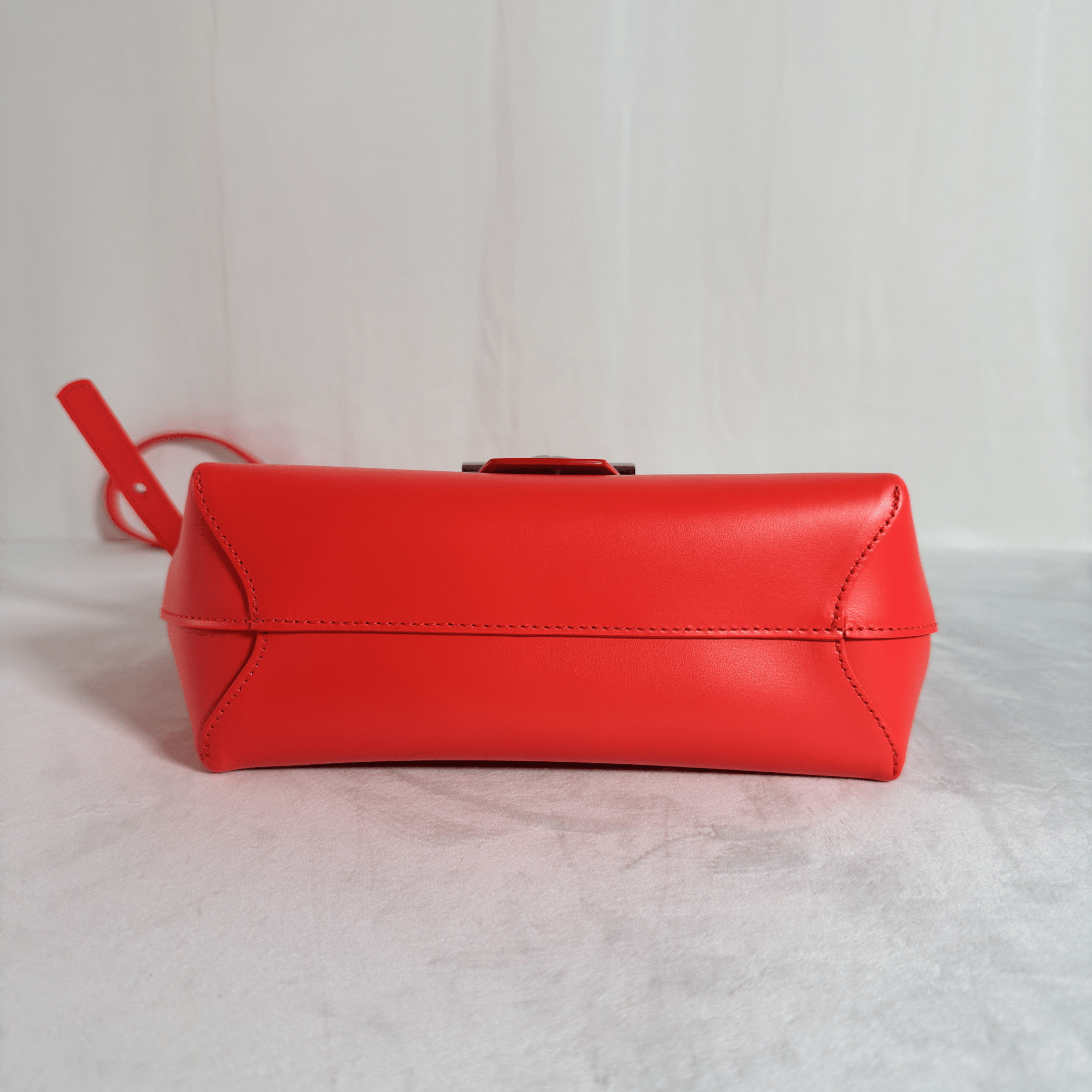 SAC LONGCHAMP LE ROSEAU BOX - CUIR LISSE COQUELICOT - La Belle Boutique