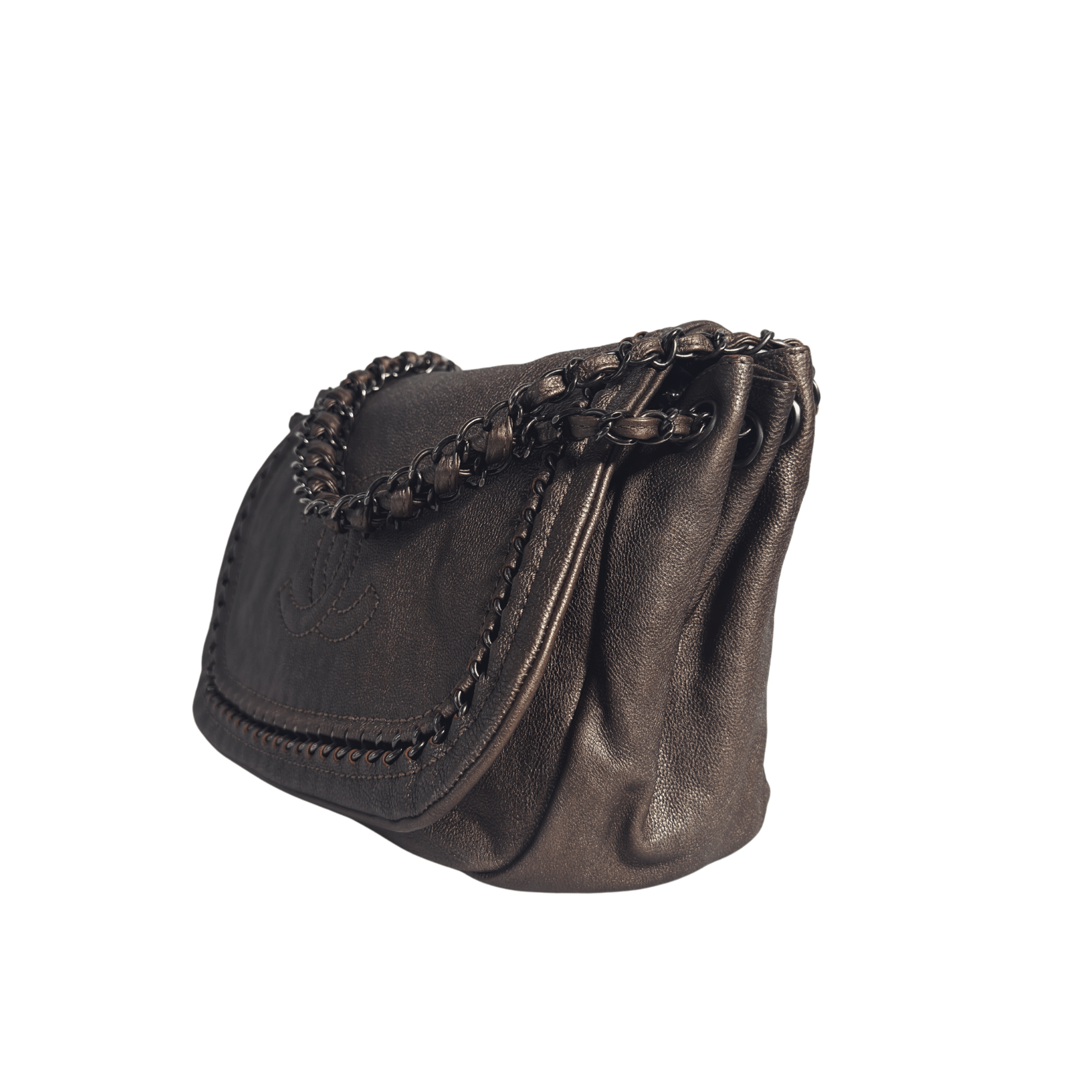 Chanel Luxe Ligne Accordion Flap | Cuir Bronze Vieilli - La Belle Boutique