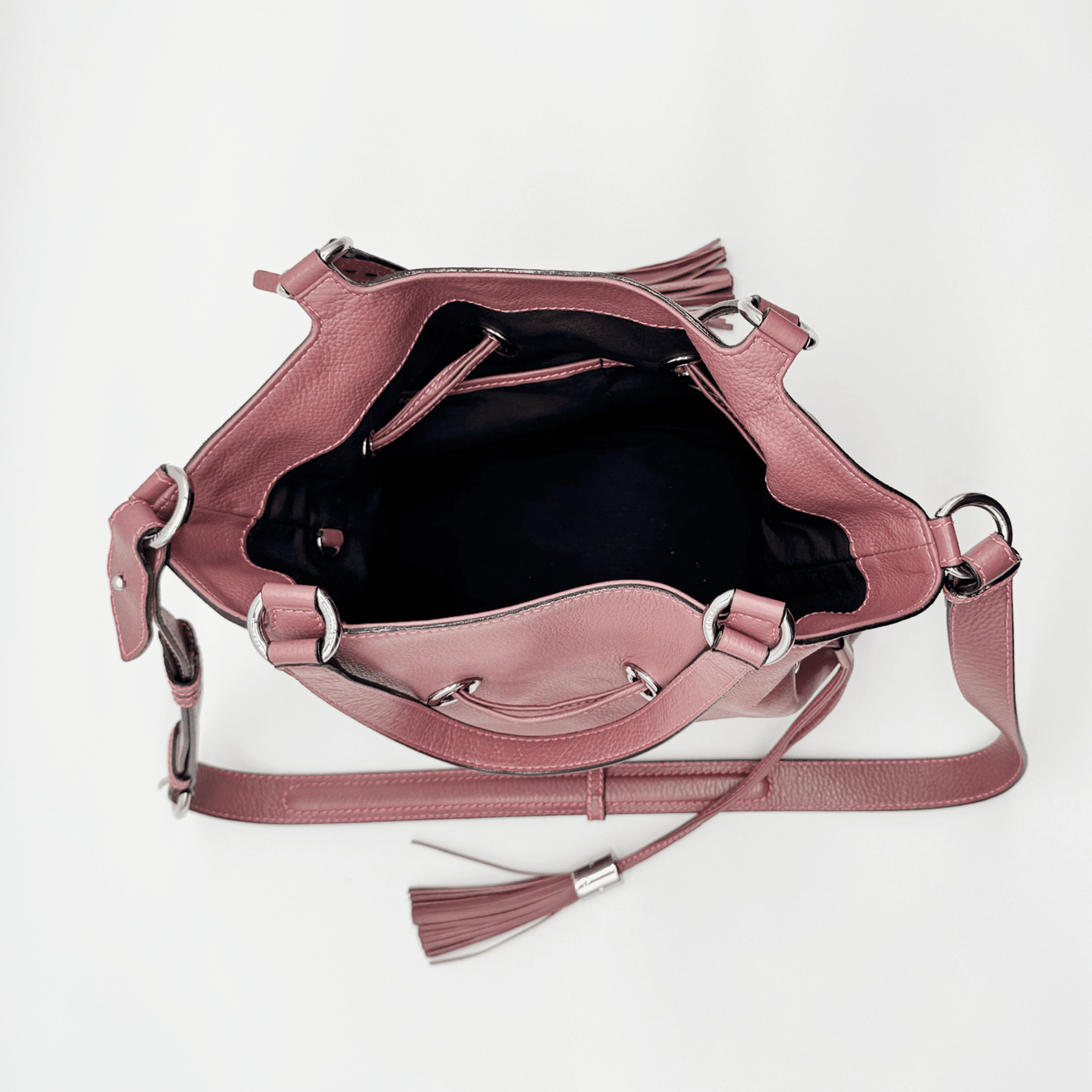 SAC SEAU LANCEL PREMIER FLIRT TAILLE M EN CUIR GRAINÉ ROSE - La Belle Boutique