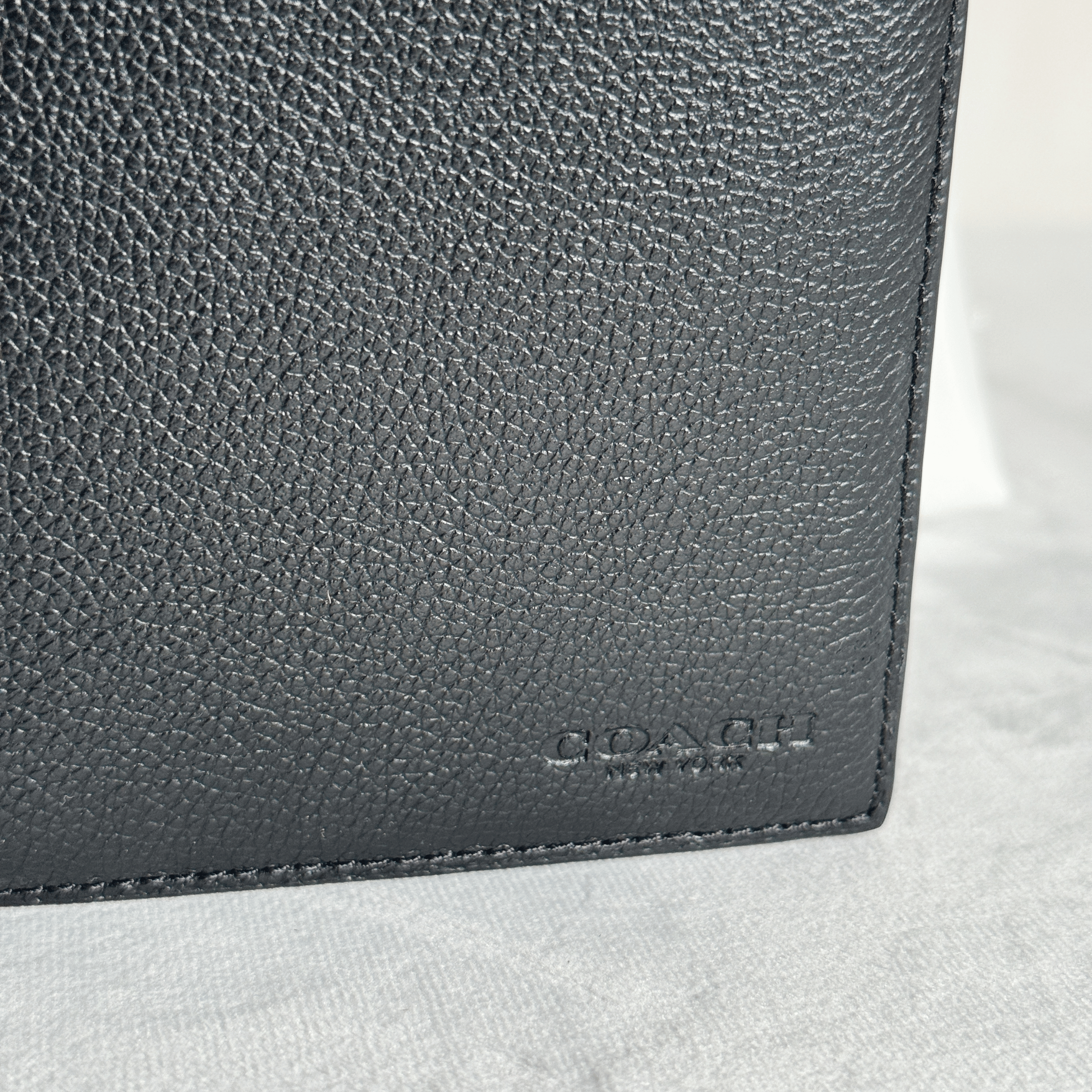 COACH - PORTEFEUILLE 3-IN-1 - CUIR GRAINÉ NOIR - AVEC PORTE-CARTE AMOVIBLE