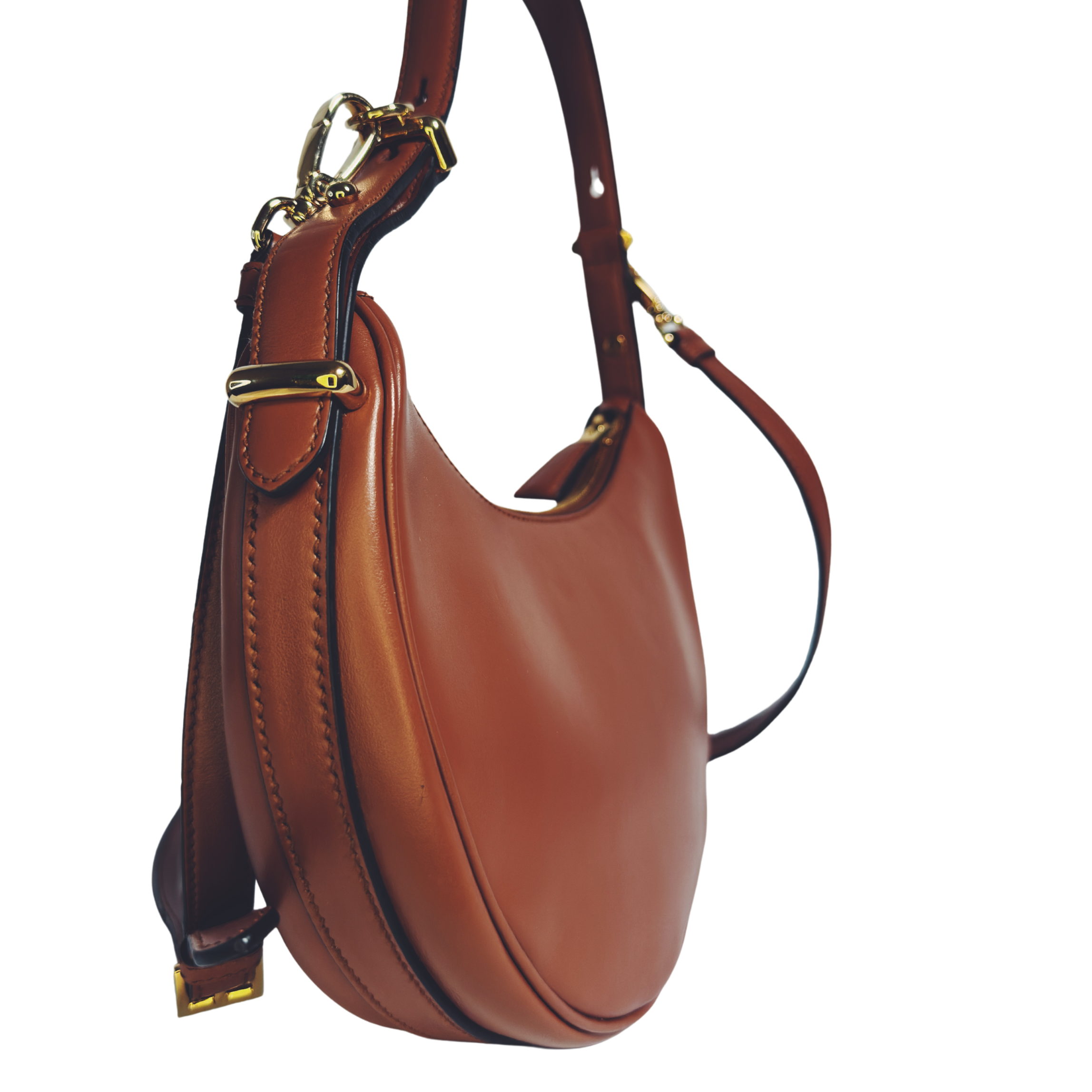 Sac Prada Arqué – Cuir cognac