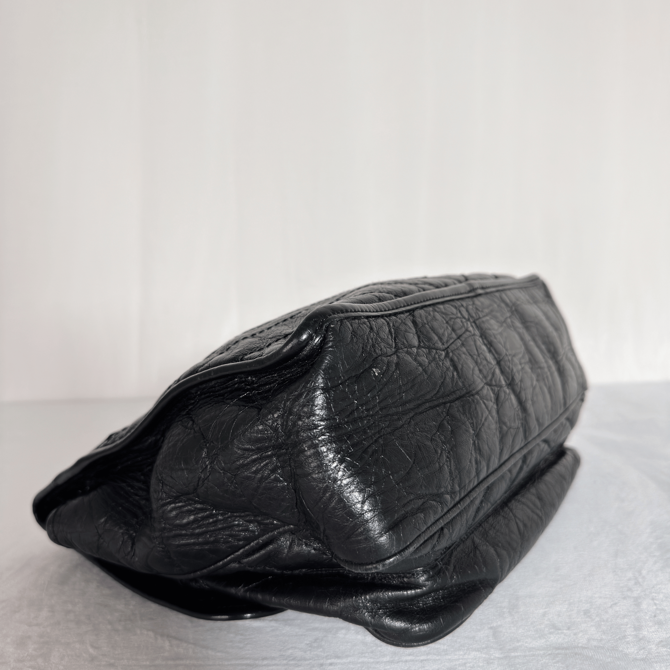 SAINT LAURENT - NIKI MEDIUM - CUIR VIEILLI NOIR - BIJOUTERIE ALL BLACK