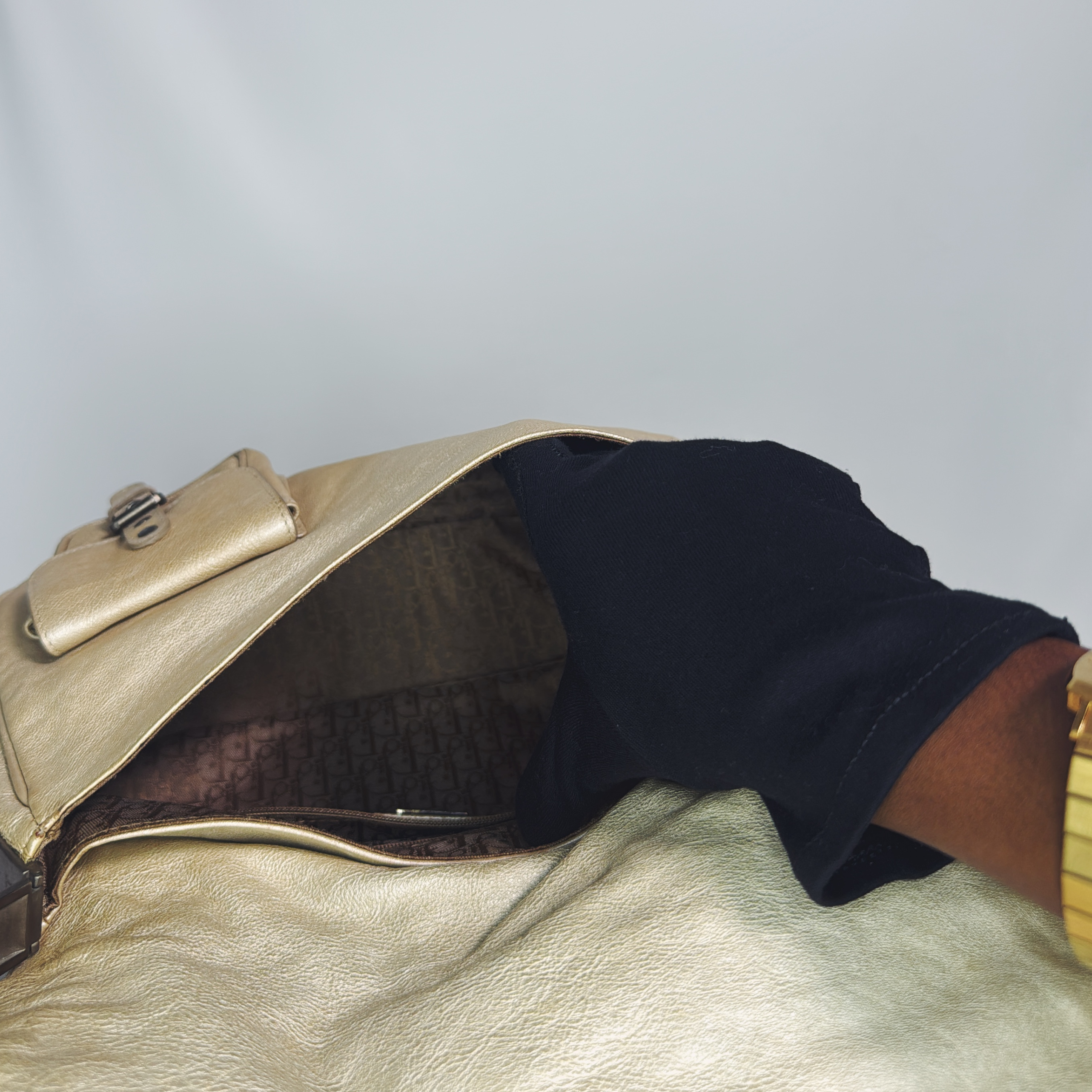 Sac Ă  main Dior Gaucho en cuir beige vintage