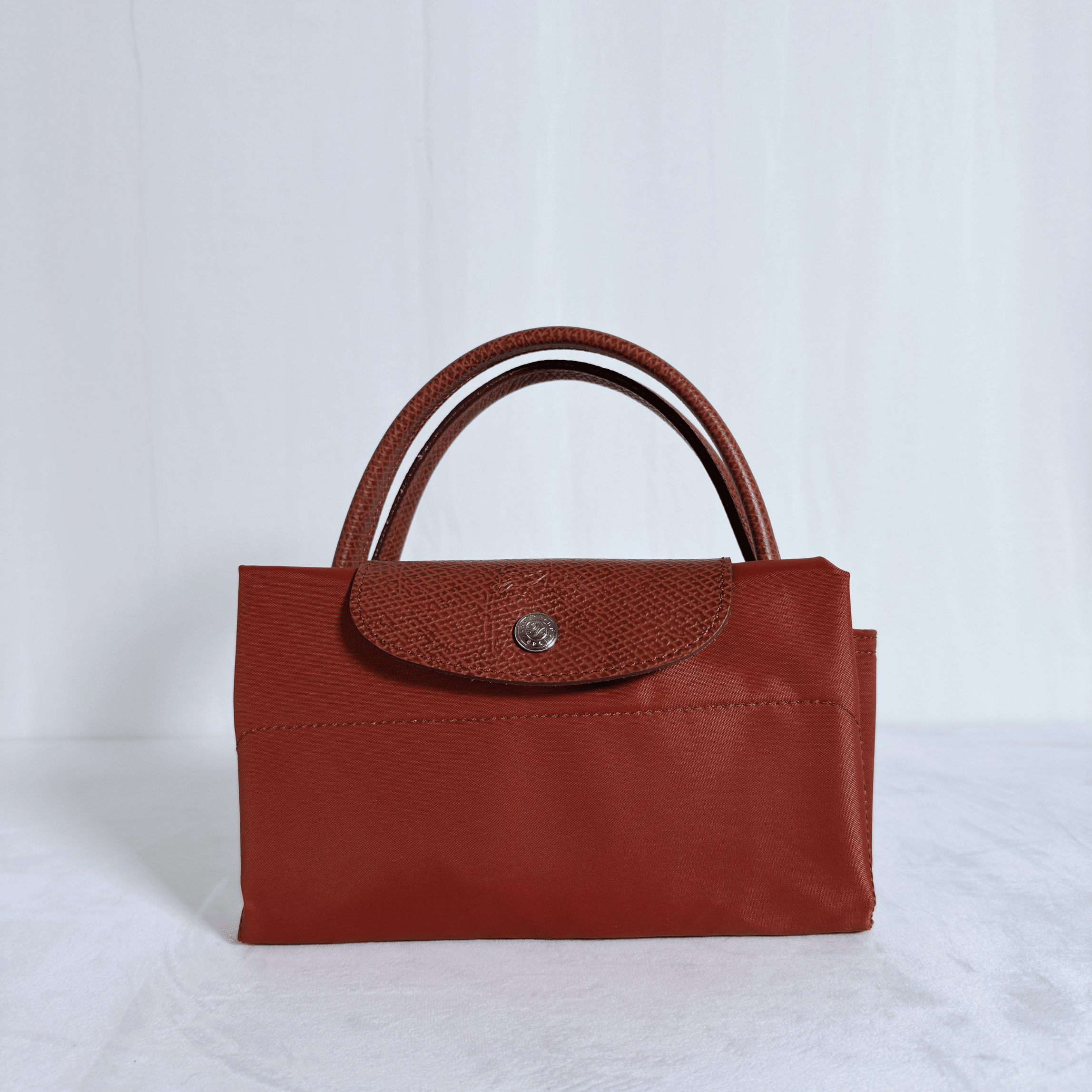 SAC CABAS LONGCHAMP LE PLIAGE ORIGINAL - TOILE TERRACOTTA / FORMAT VERTICAL - La Belle Boutique