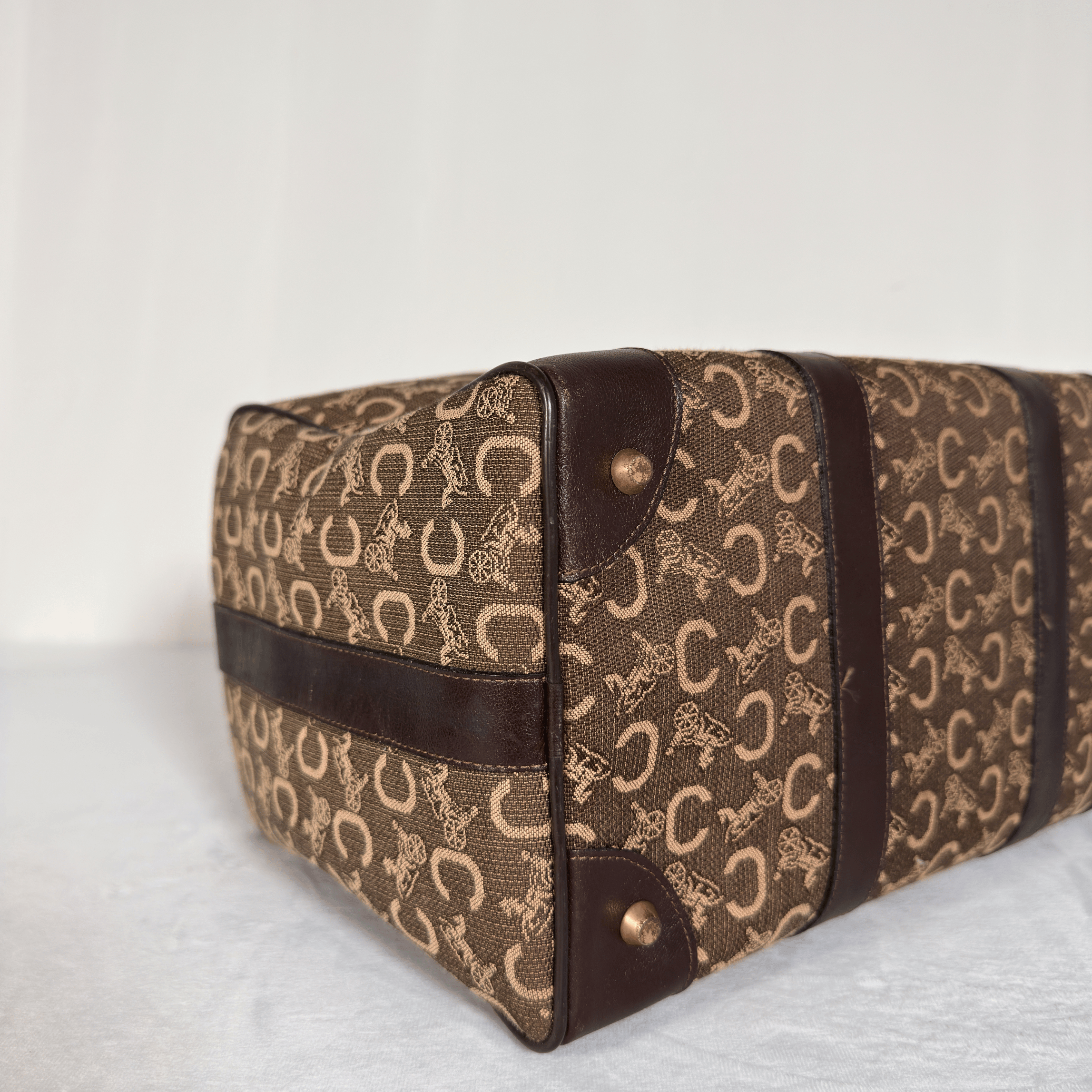 CELINE - SAC BOWLING VINTAGE TOILE JACQUARD CARRIAGE