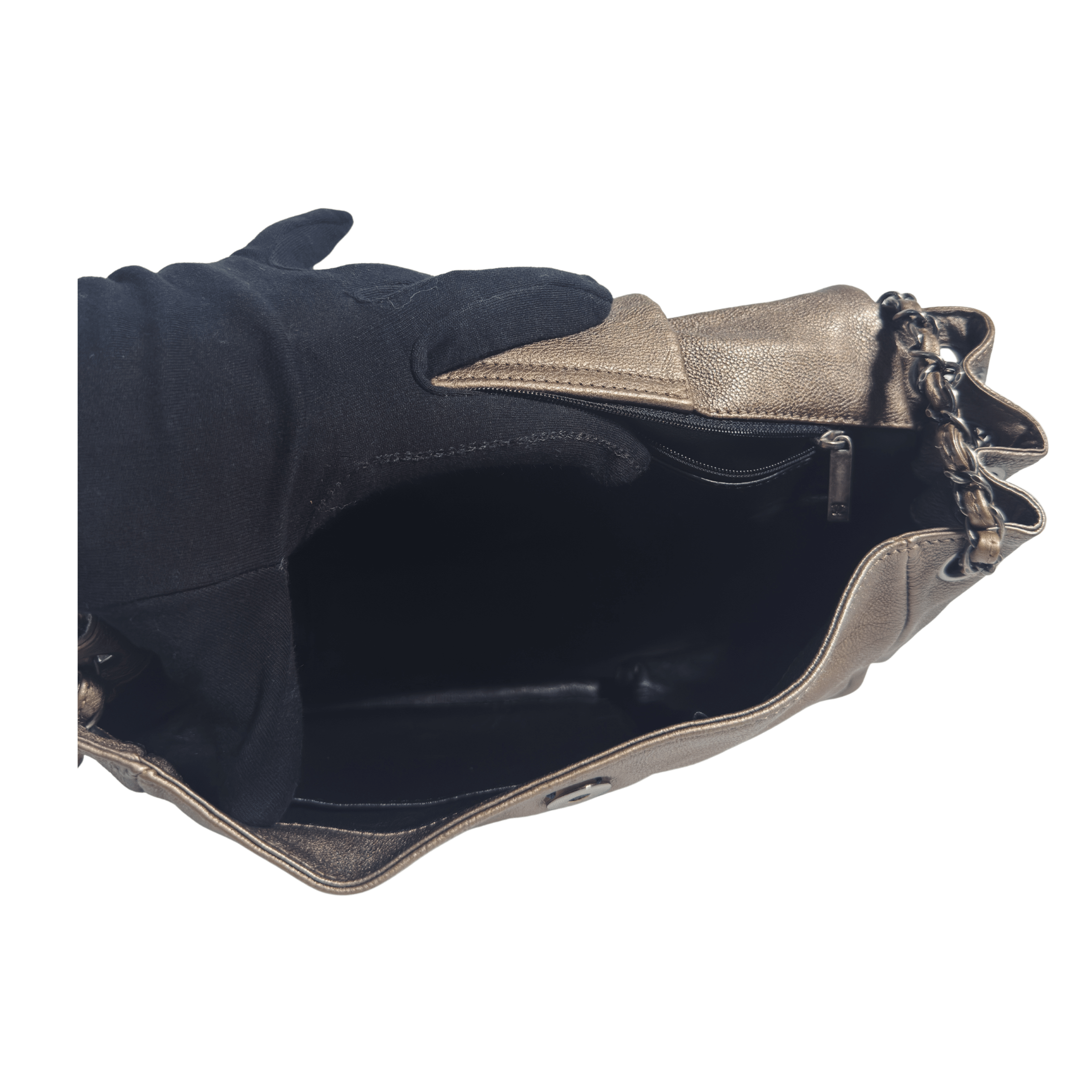Chanel Luxe Ligne Accordion Flap | Cuir Bronze Vieilli - La Belle Boutique