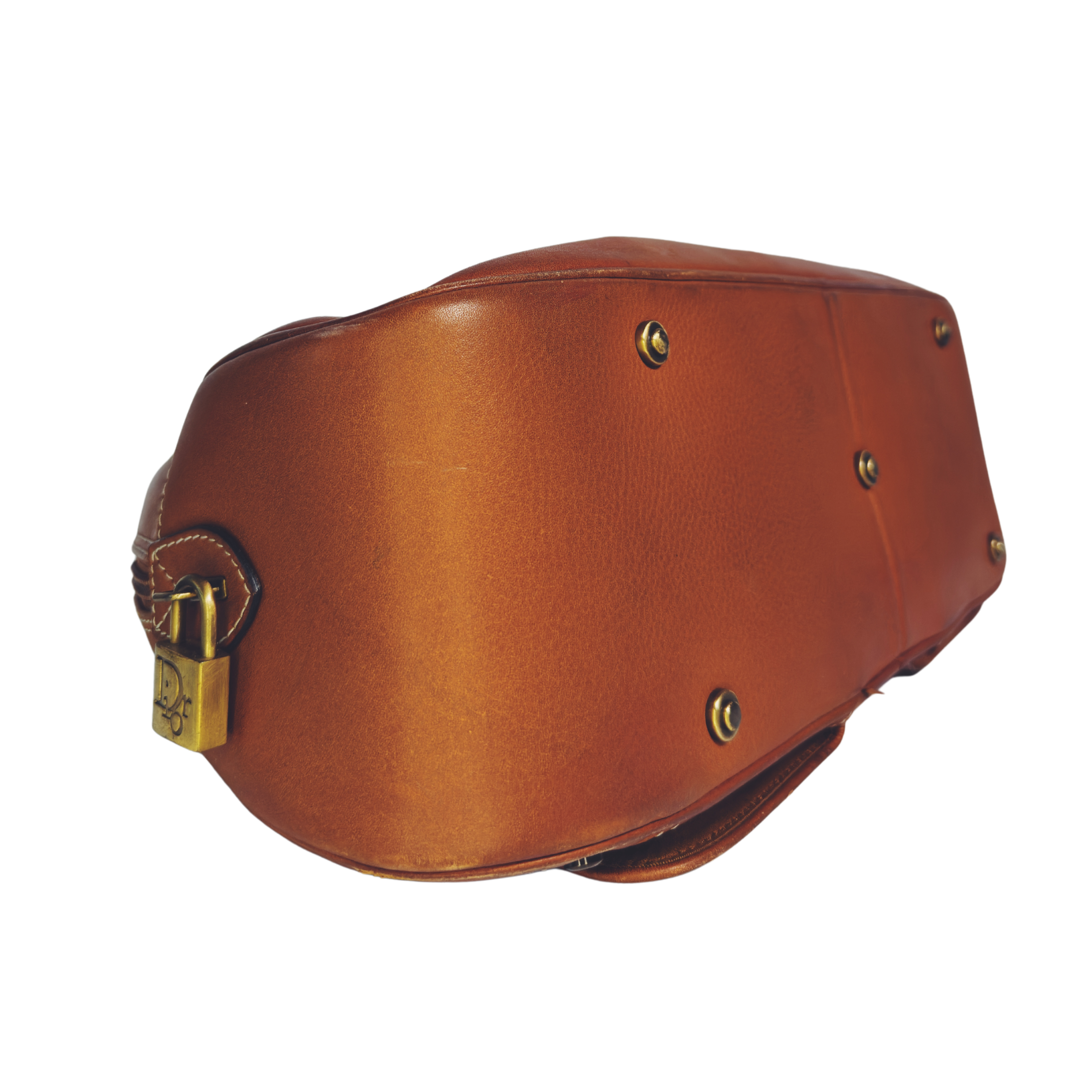 Sac à main Dior Double Saddle Bowling – Cuir cognac