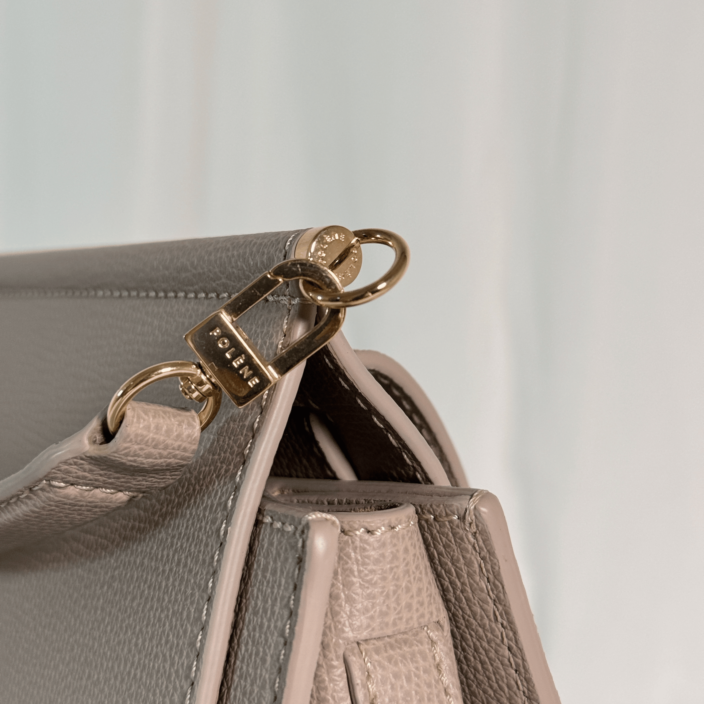 POLENE - SAC NUMERO SEPT - CUIR GRAINE TAUPE