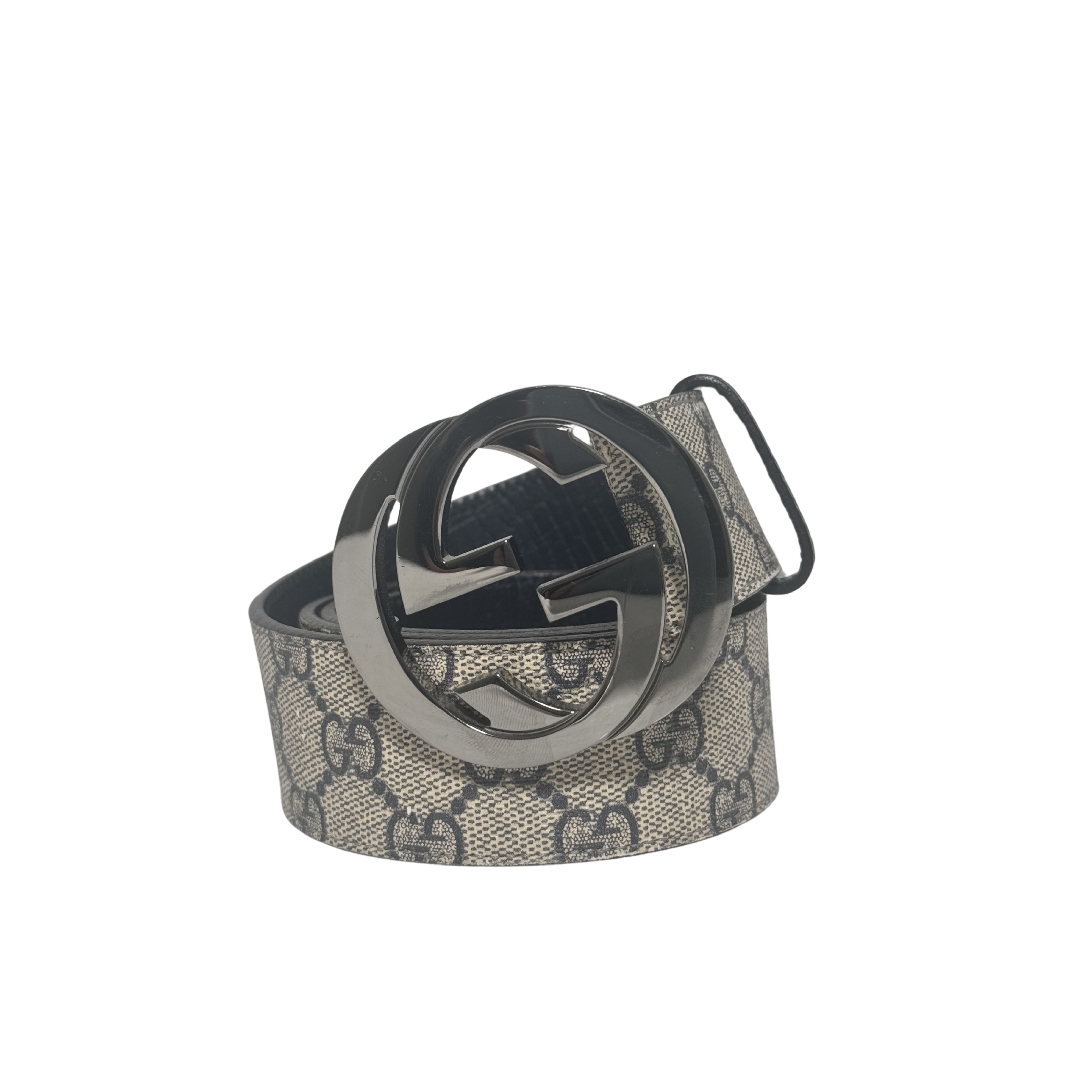 Ceinture Gucci GG Canvas Beige