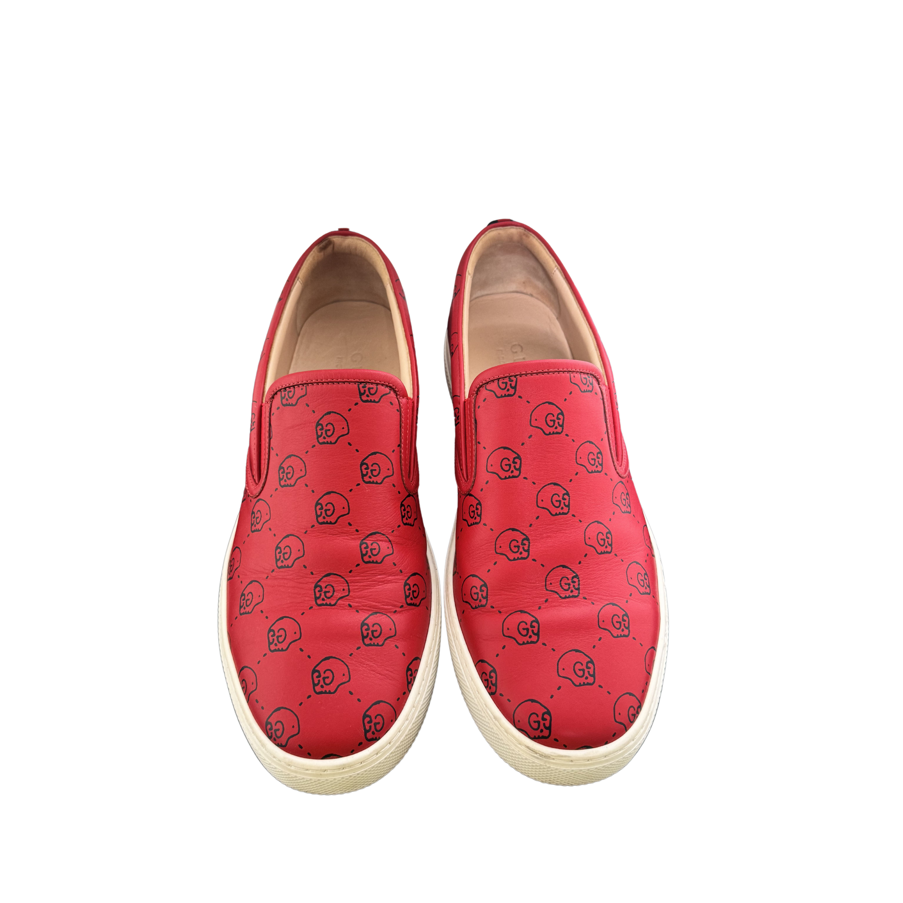 Sneakers Slip-On Gucci Ghost en cuir rouge