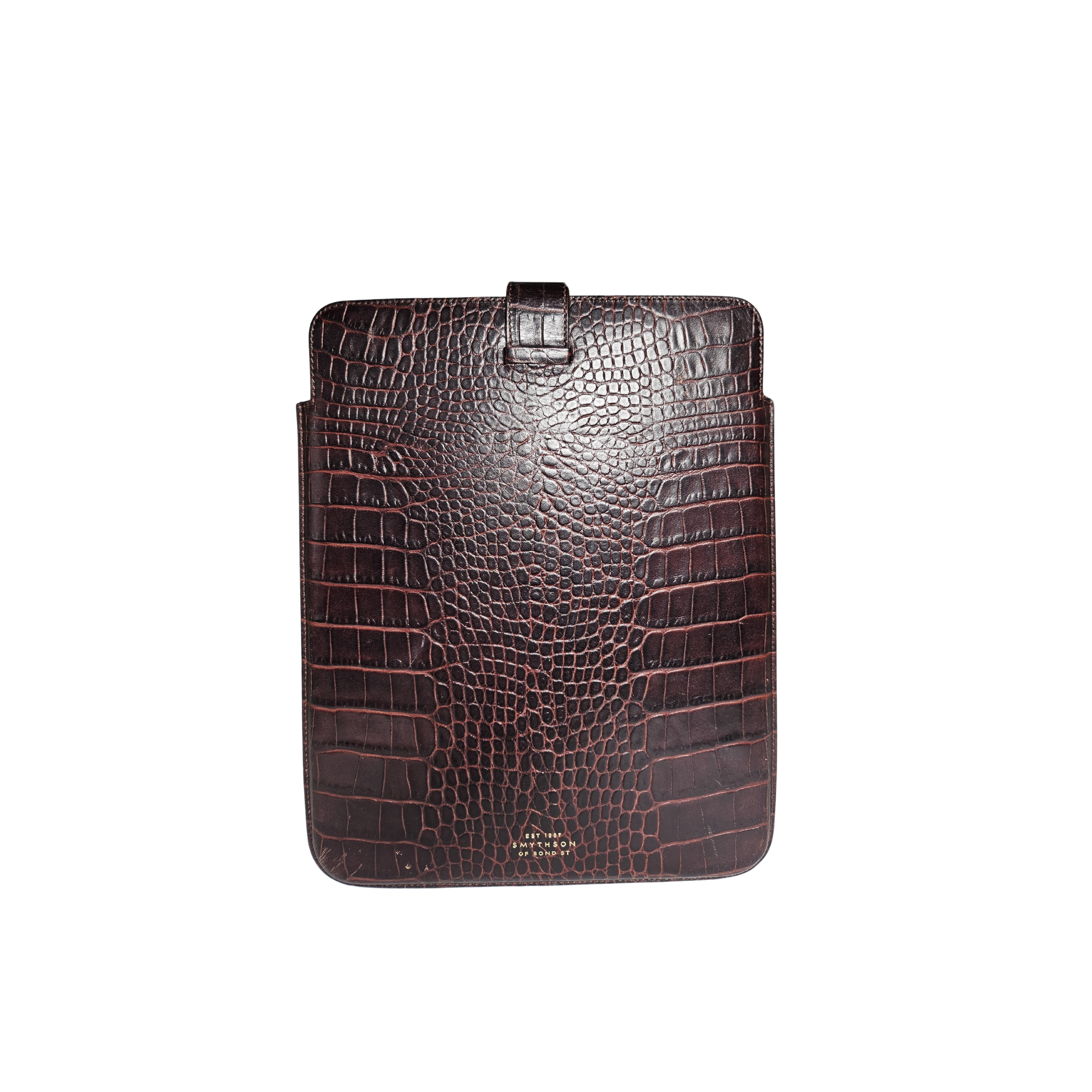 Étui à tablette Smythson en Cuir façon Croco