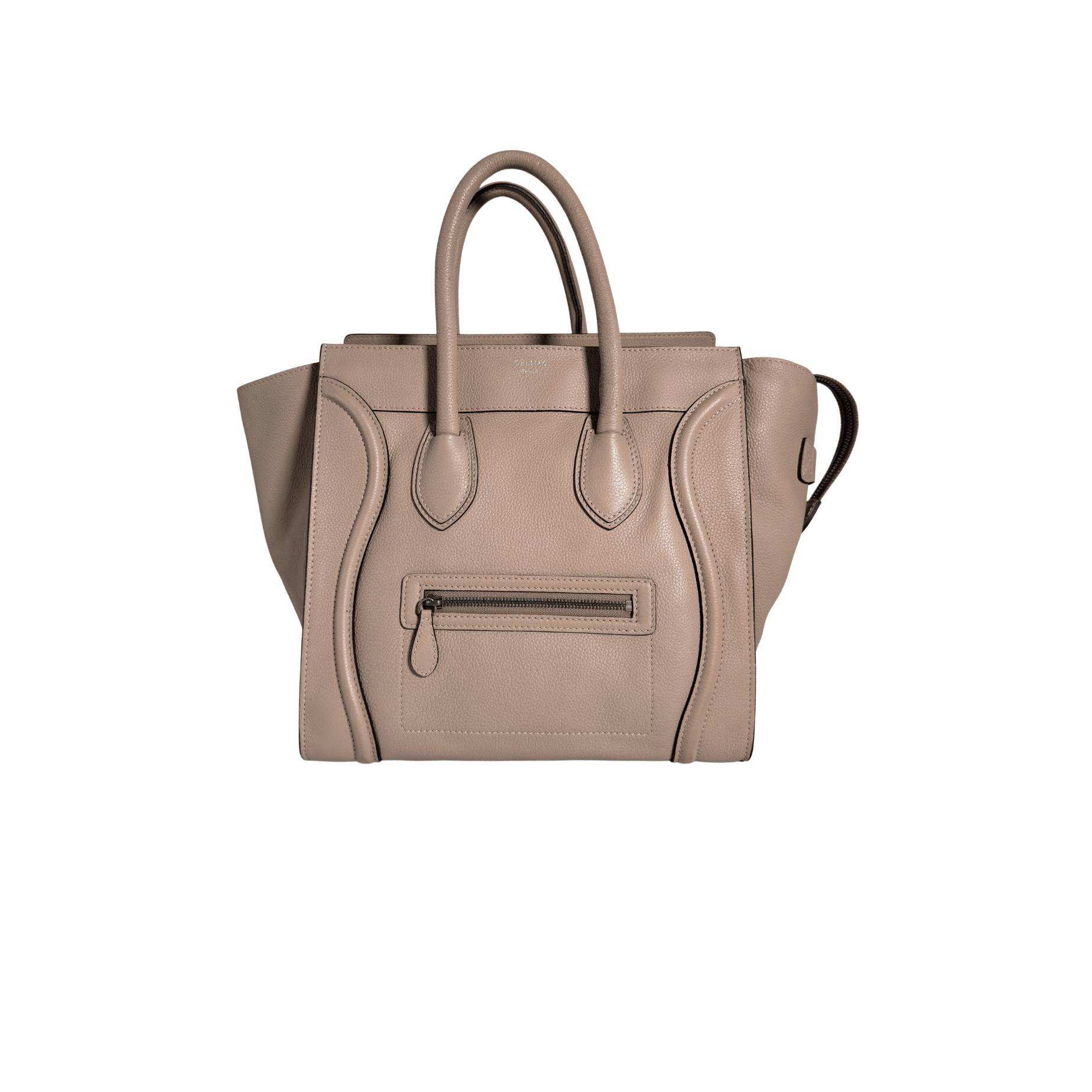 SAC A MAIN CELINE LUGGAGE MINI - CUIR GRAINE TAUPE - La Belle Boutique