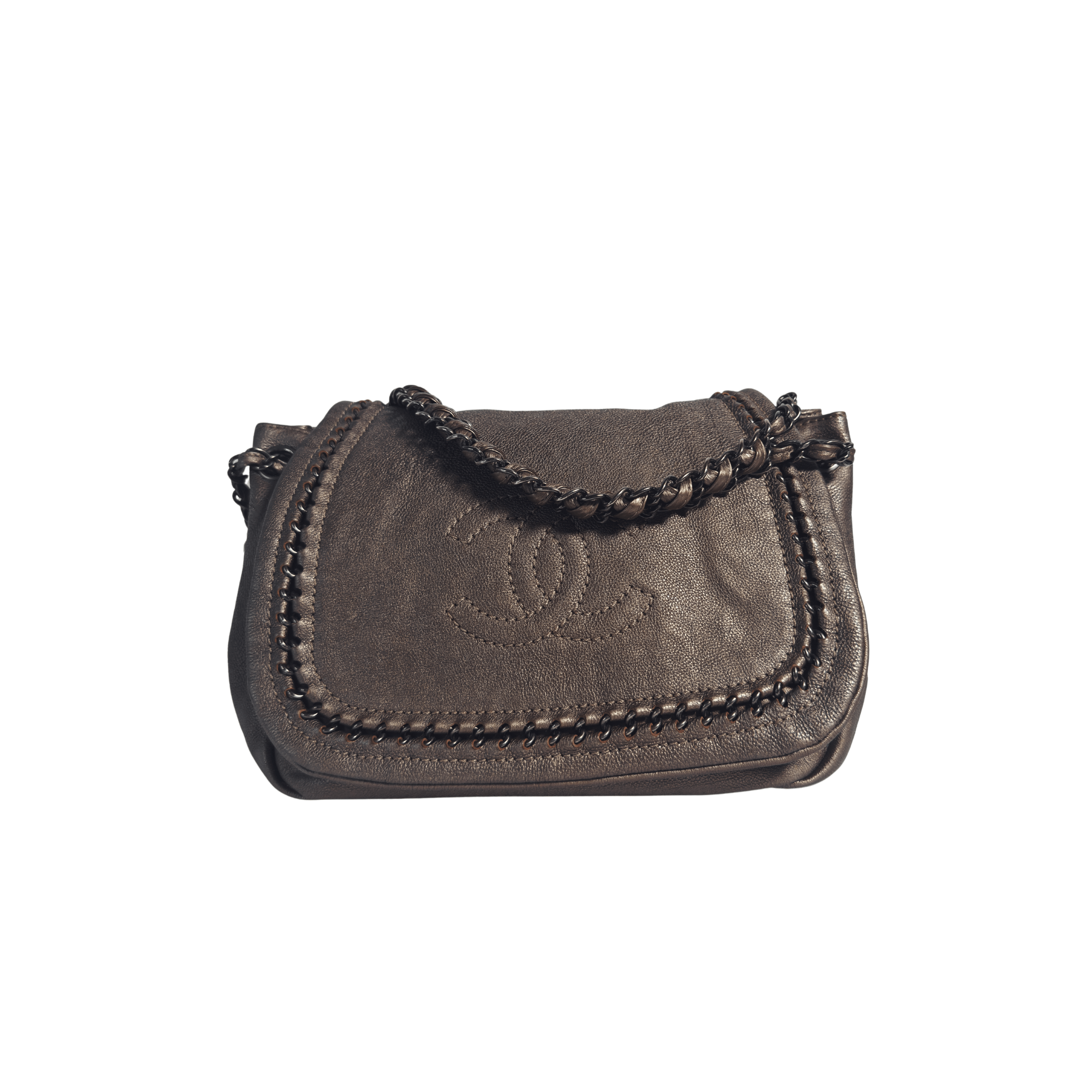 Chanel Luxe Ligne Accordion Flap | Cuir Bronze Vieilli - La Belle Boutique