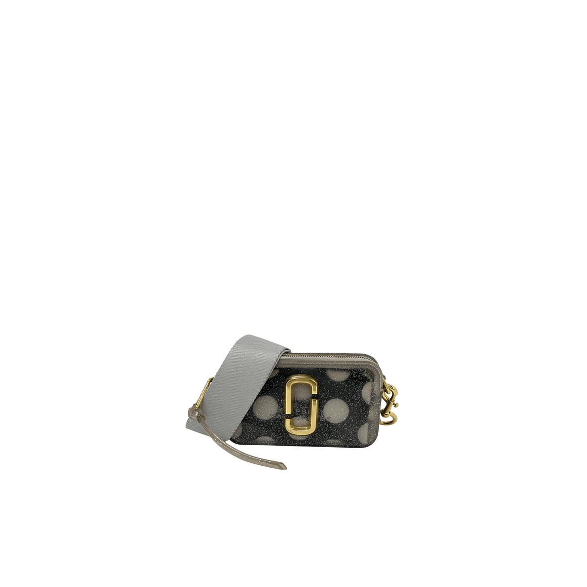 MARC JACOBS - THE JELLY SNAPSHOT - GRIS PAILLETÉ TRANSPARENT - 2 BANDOULIÈRES - La Belle Boutique