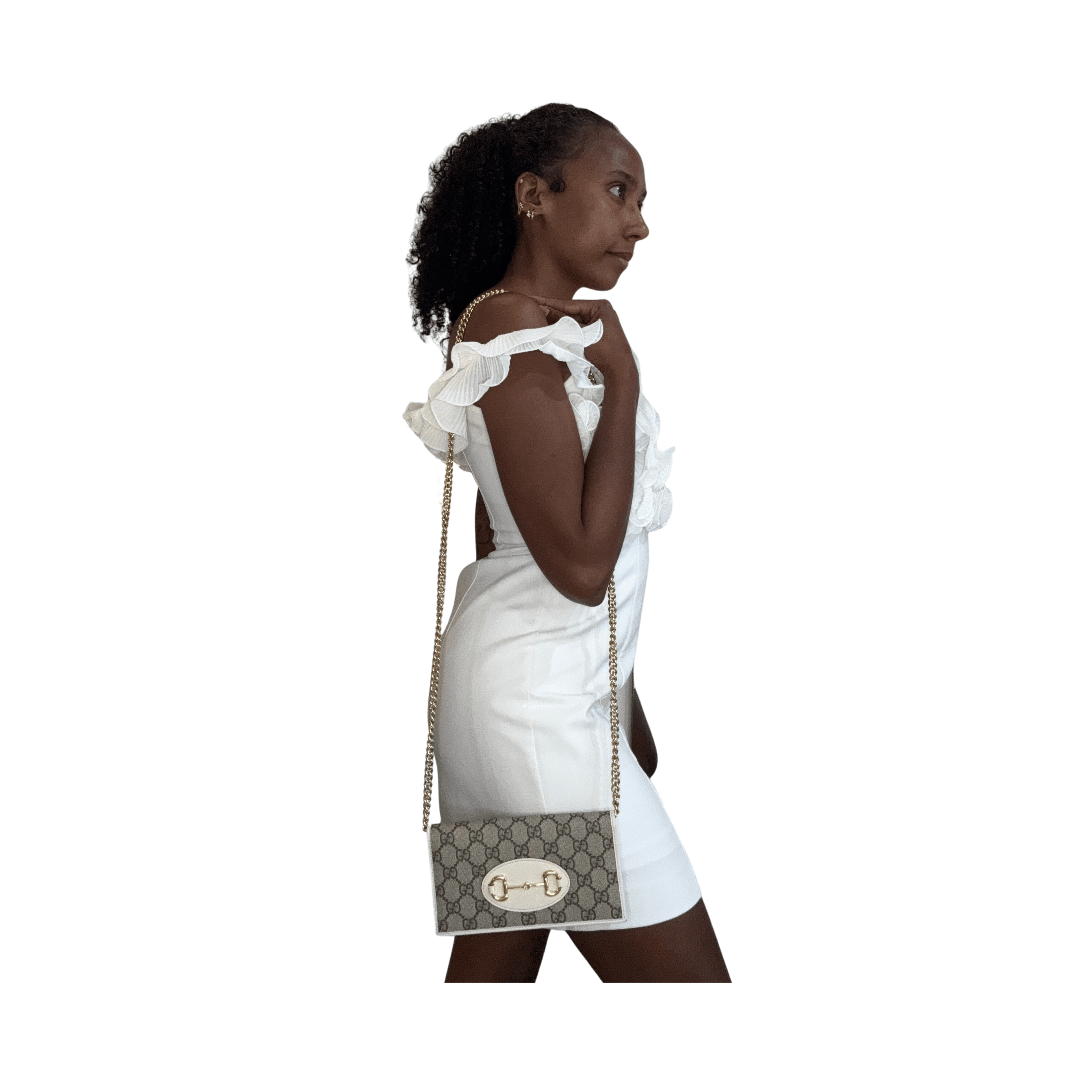 Sac Wallet on Chain Horsebit 1955 Gucci – GG Supreme - La Belle Boutique