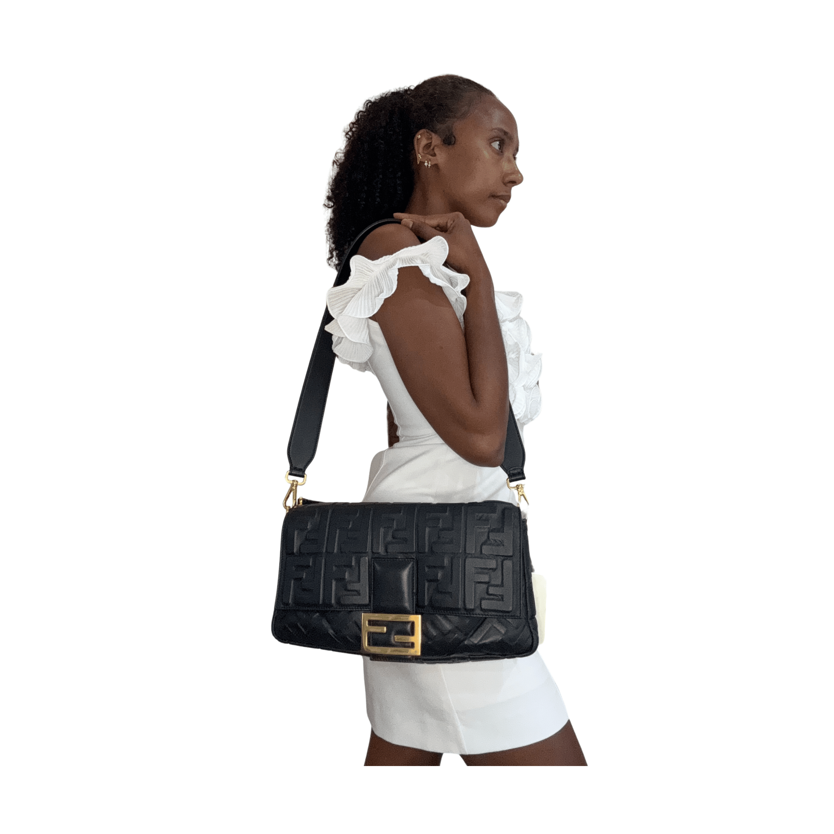 Sac Baguette Fendi – Cuir nappa noir - La Belle Boutique