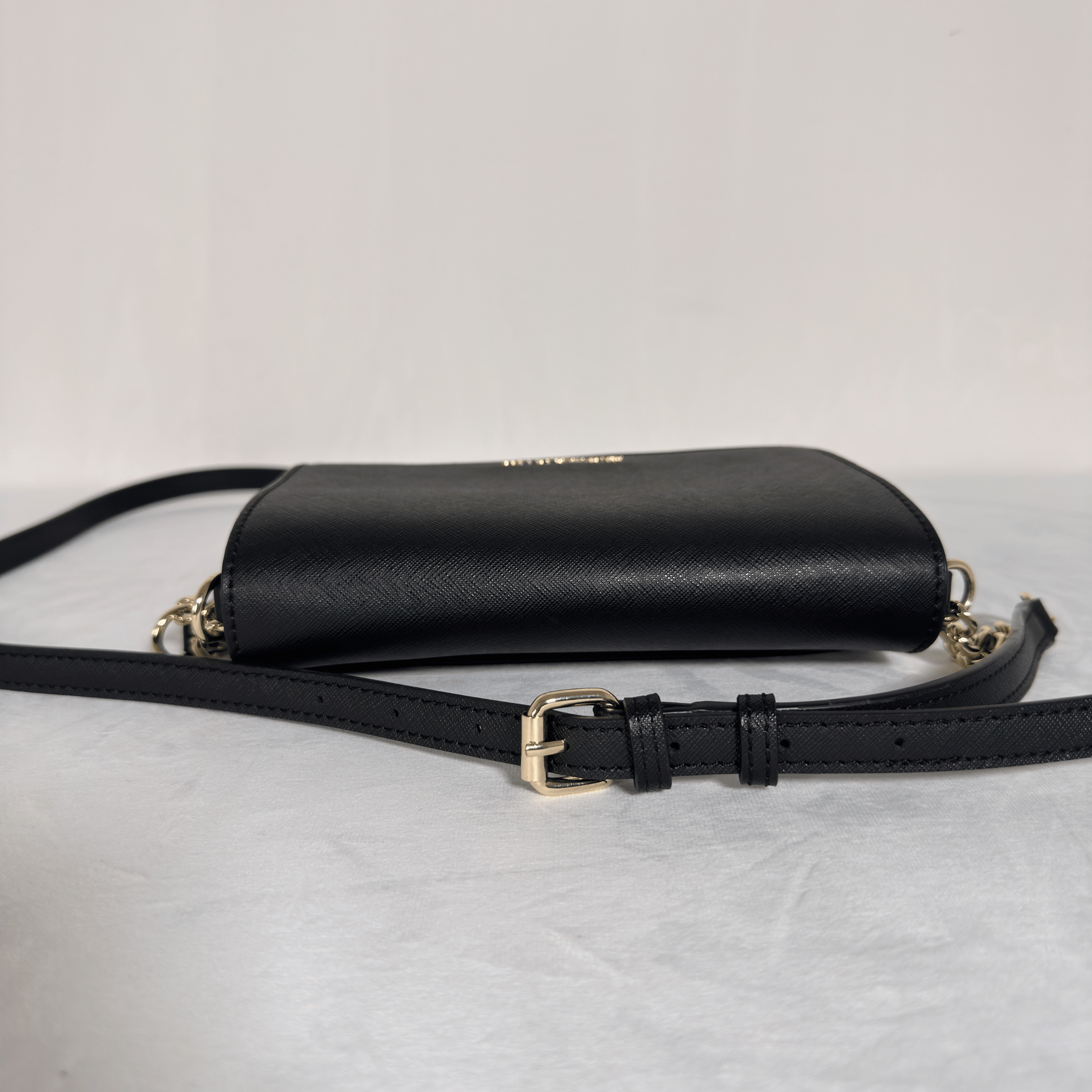 KARL LAGERFELD PARIS - SAC WALLET ON CHAIN - CUIR SAFFIANO NOIR