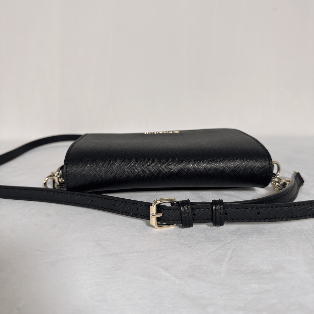 KARL LAGERFELD PARIS - SAC WALLET ON CHAIN - CUIR SAFFIANO NOIR - La Belle Boutique