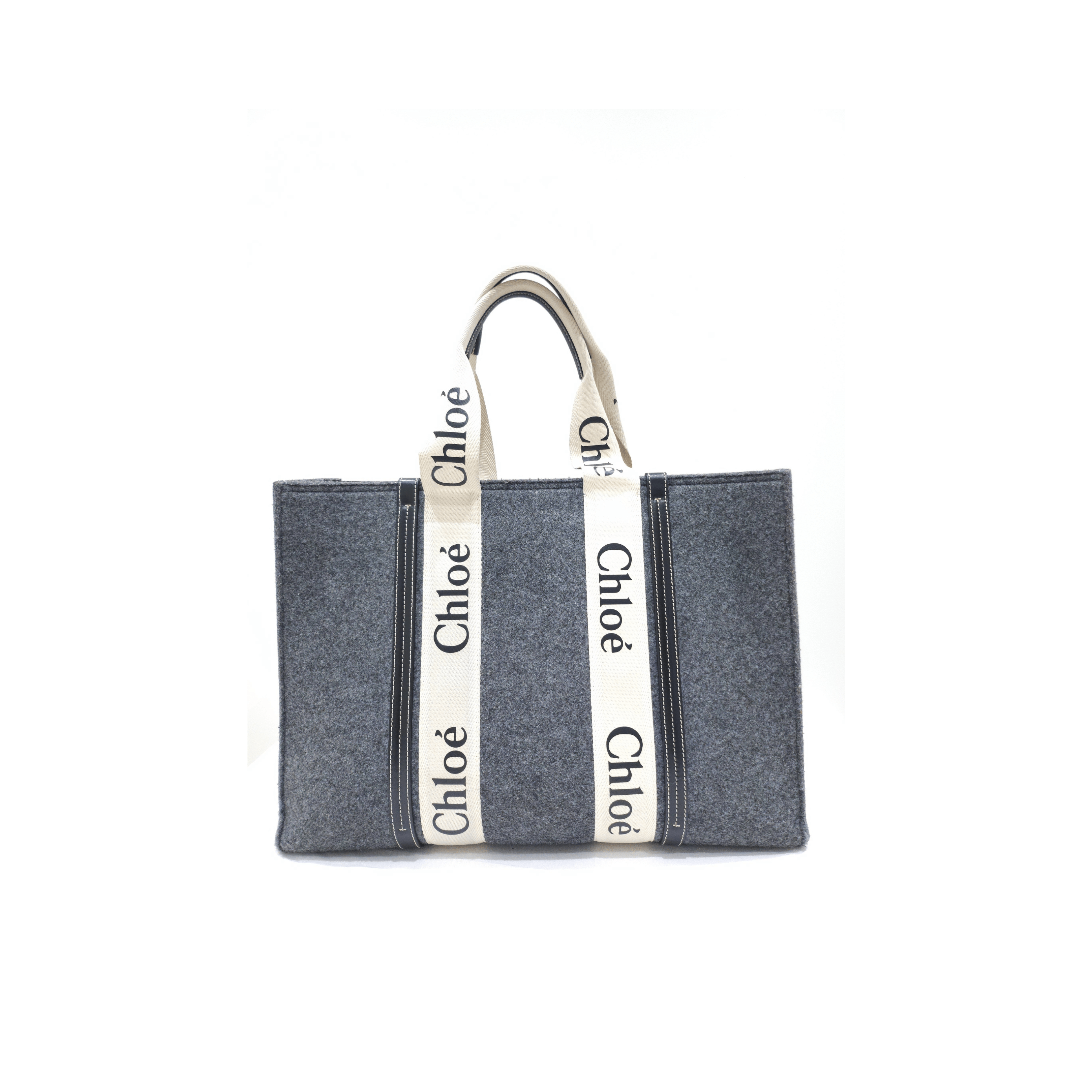 Sac cabas Chloé Woody Large Feutre Gris - La Belle Boutique